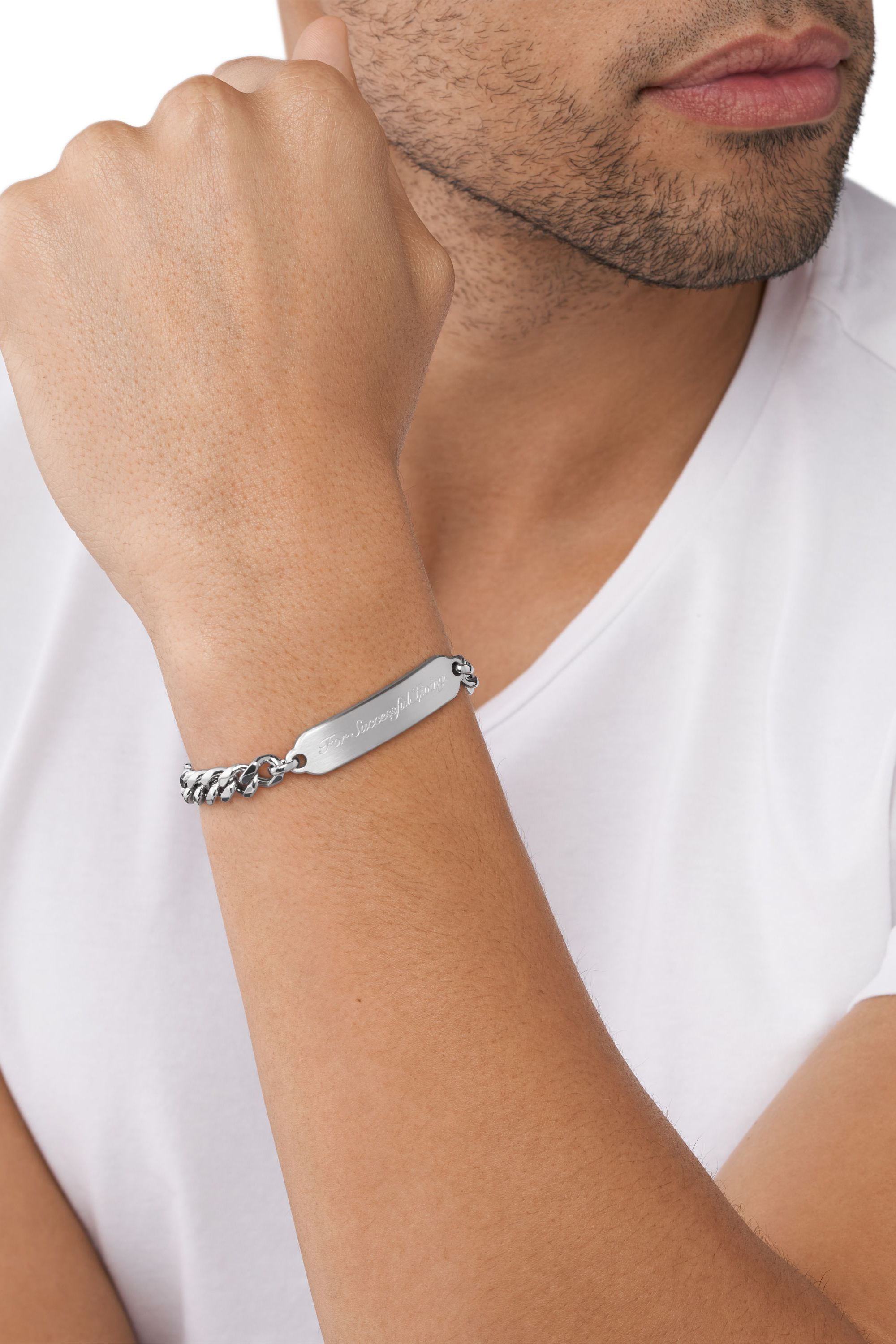 Women's Stainless Steel ID Bracelet | Silver | Diesel