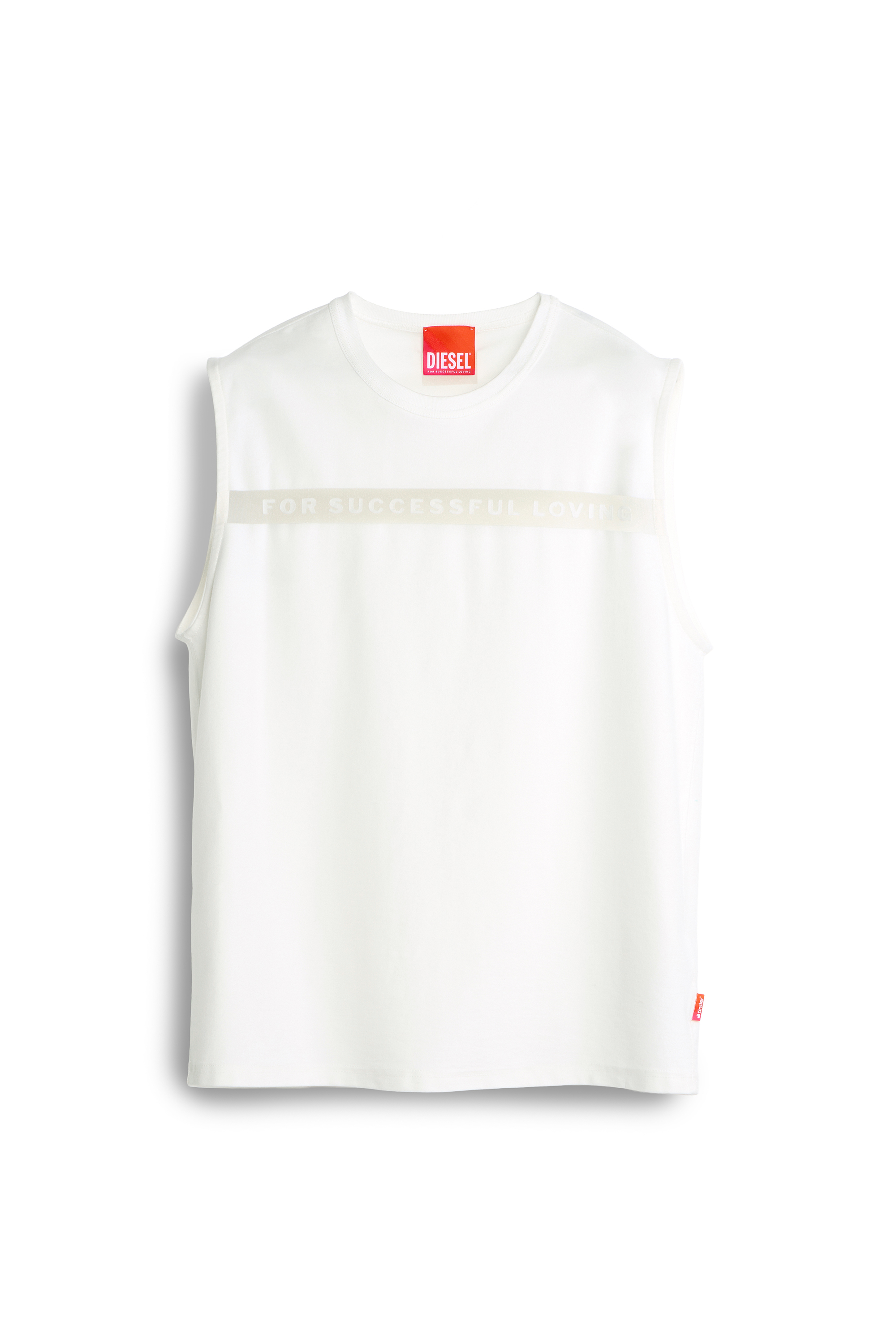 Diesel - PR-T-NORM-BISC-MATI-R, Unisex's Tank top with For Successful Loving logo in White - 3