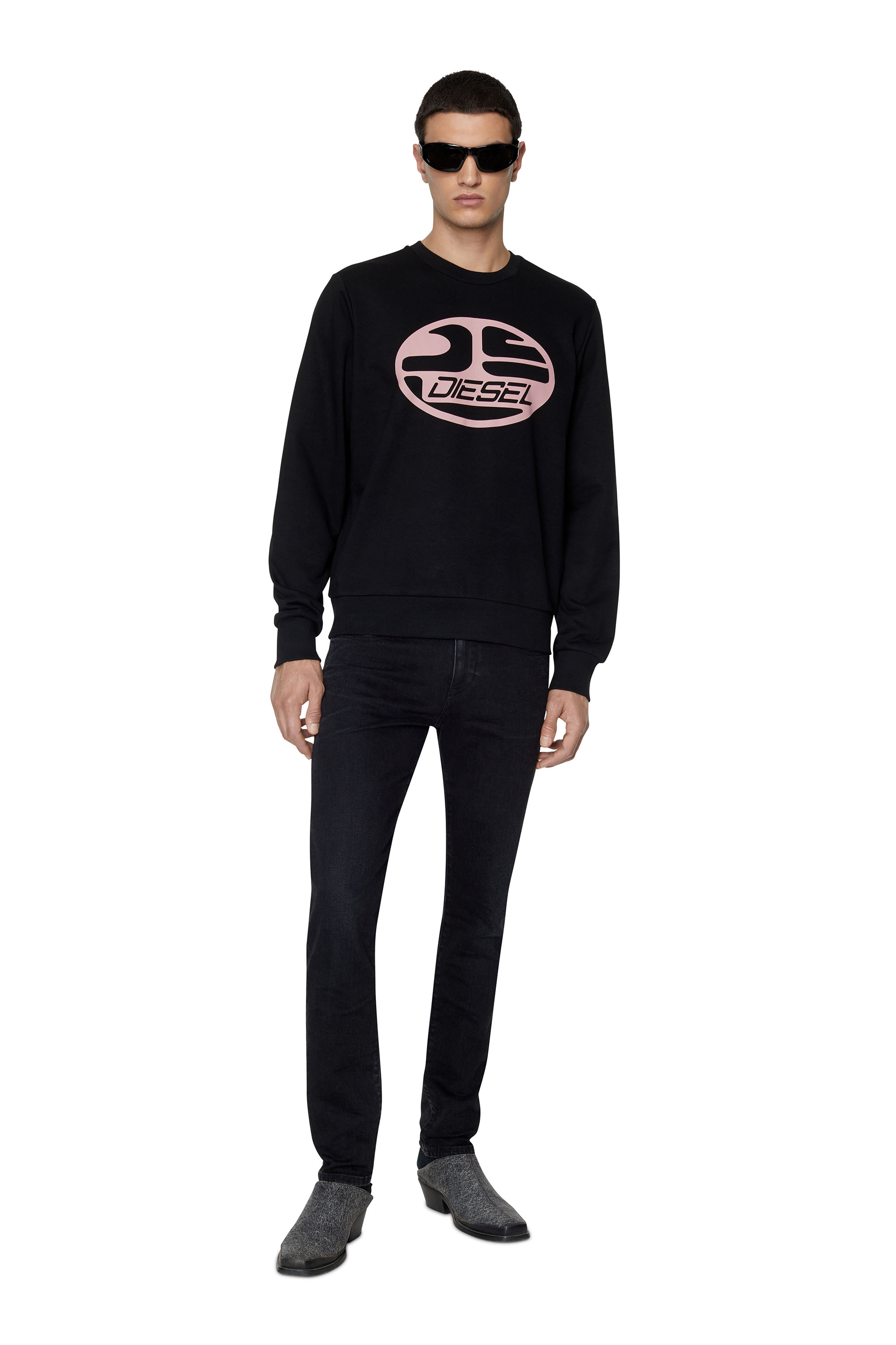 Diesel - Slim Jeans 2019 D-Strukt 09D48 Hombre, Negro/Gris oscuro - 5