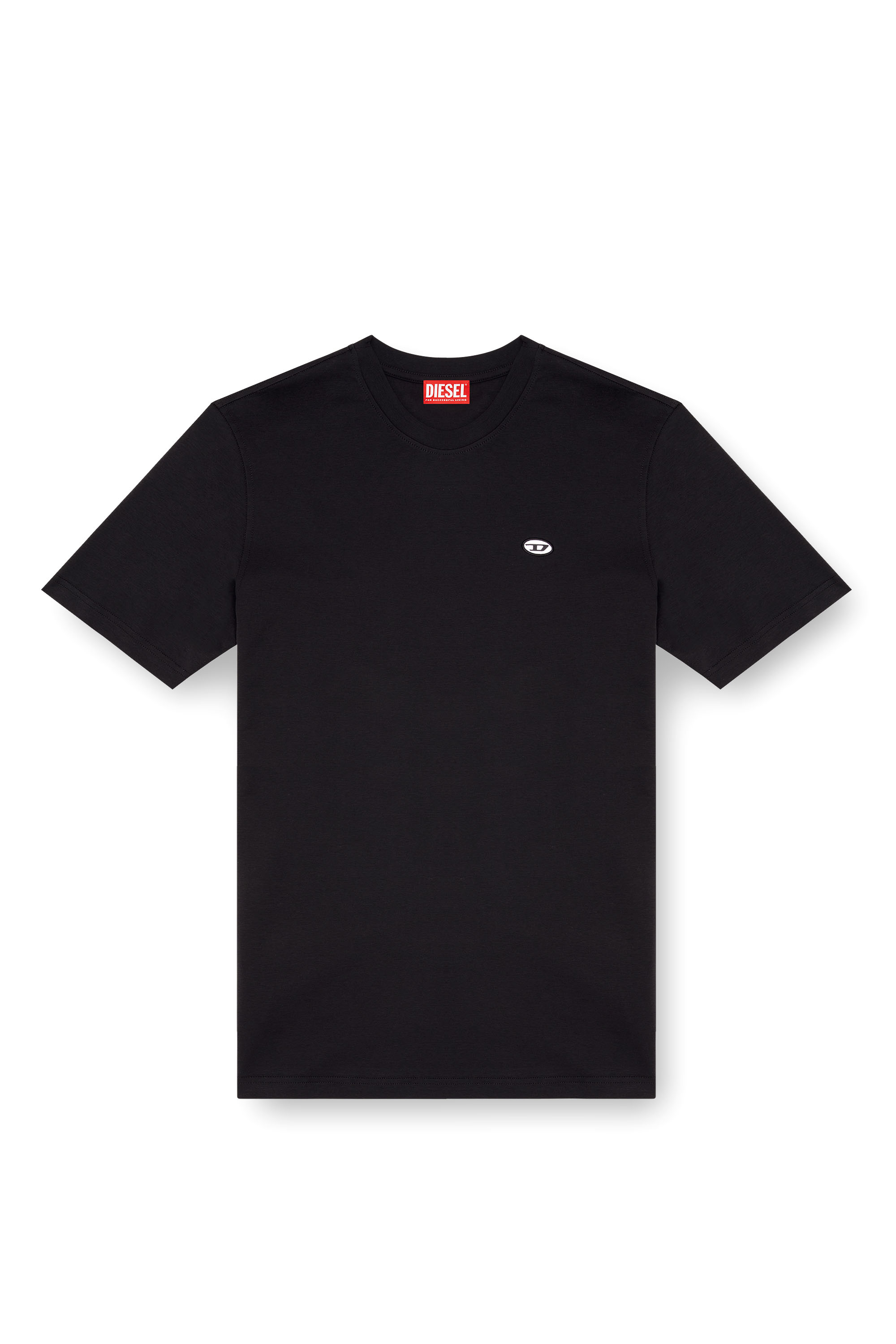 Diesel - T-ADJUST-DOVAL-PJ, Man's T-shirt with Oval D patch in Black - 3