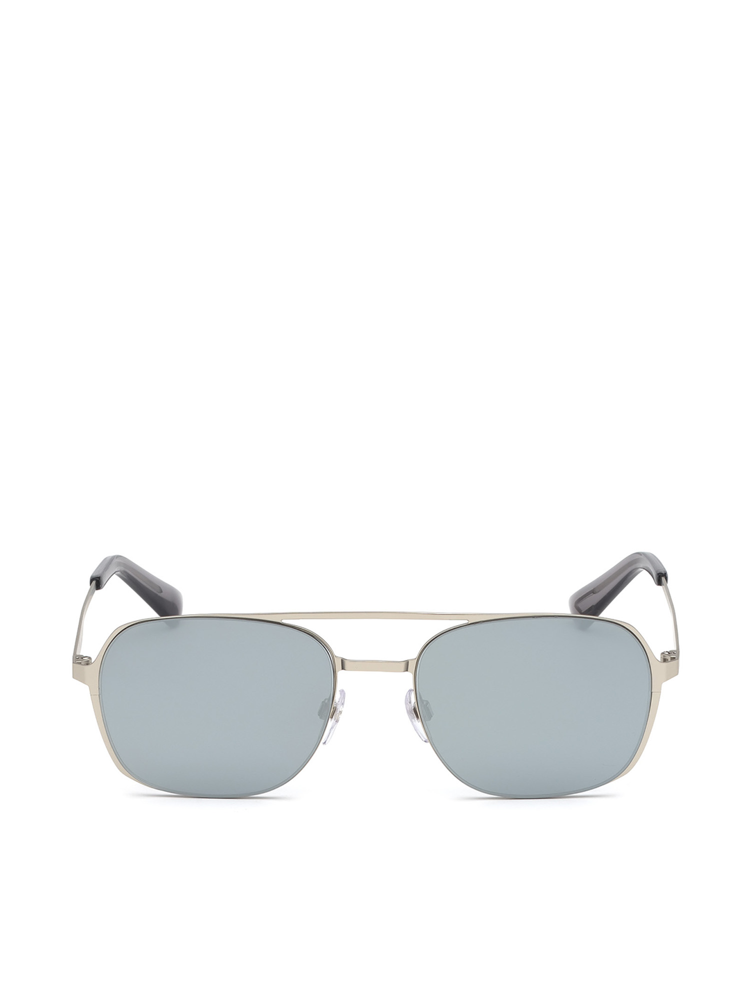 Navigator shape sunglasses in metal
