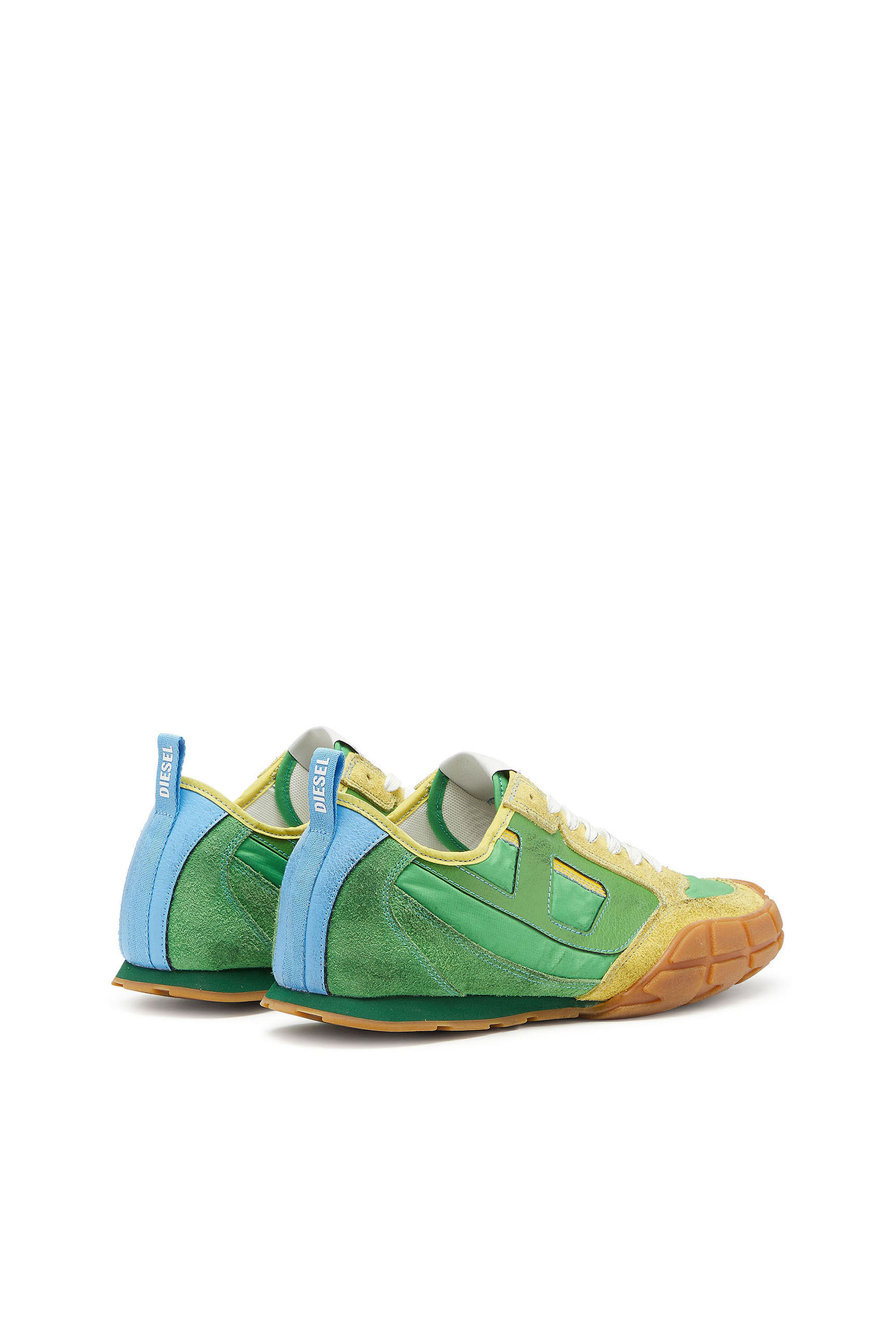 Diesel - S-PAGODHA LOW, S-Pagodha - Baskets en cuir et nylon Homme in Vert - 3