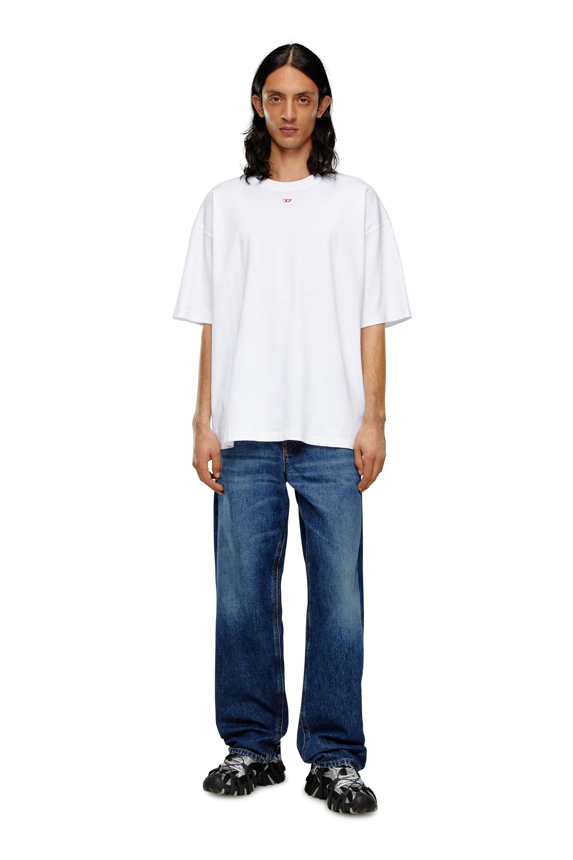 Diesel - T-BOXT-D, T-shirt avec empiècement D brodé Mixte in Blanc - 3