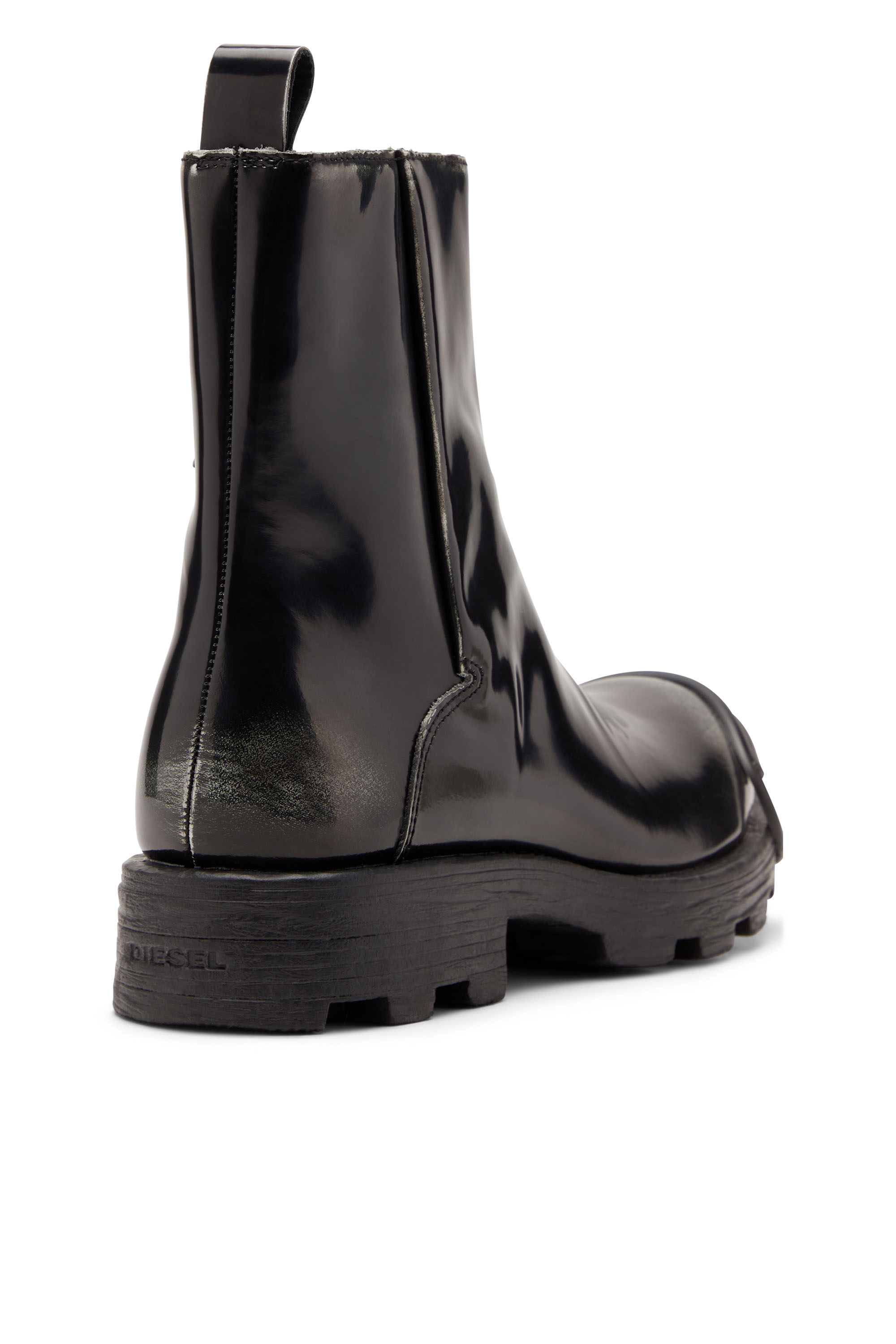 Men's D-Hammer - Leather boots with zipper | Black | Diesel