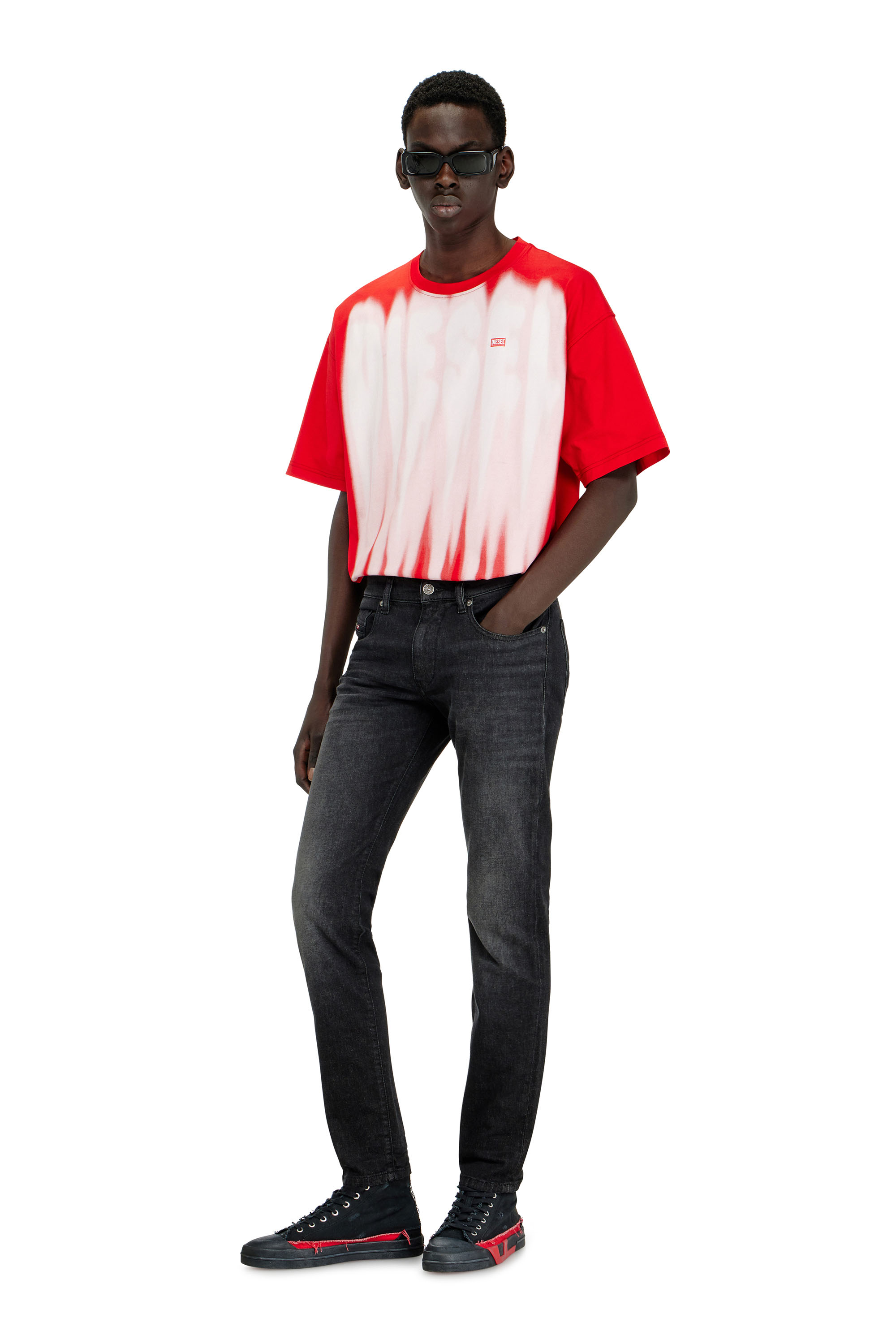 Diesel - Male's Slim Jeans 2019 D-Strukt 0DBDT, Black/Dark Grey - 1