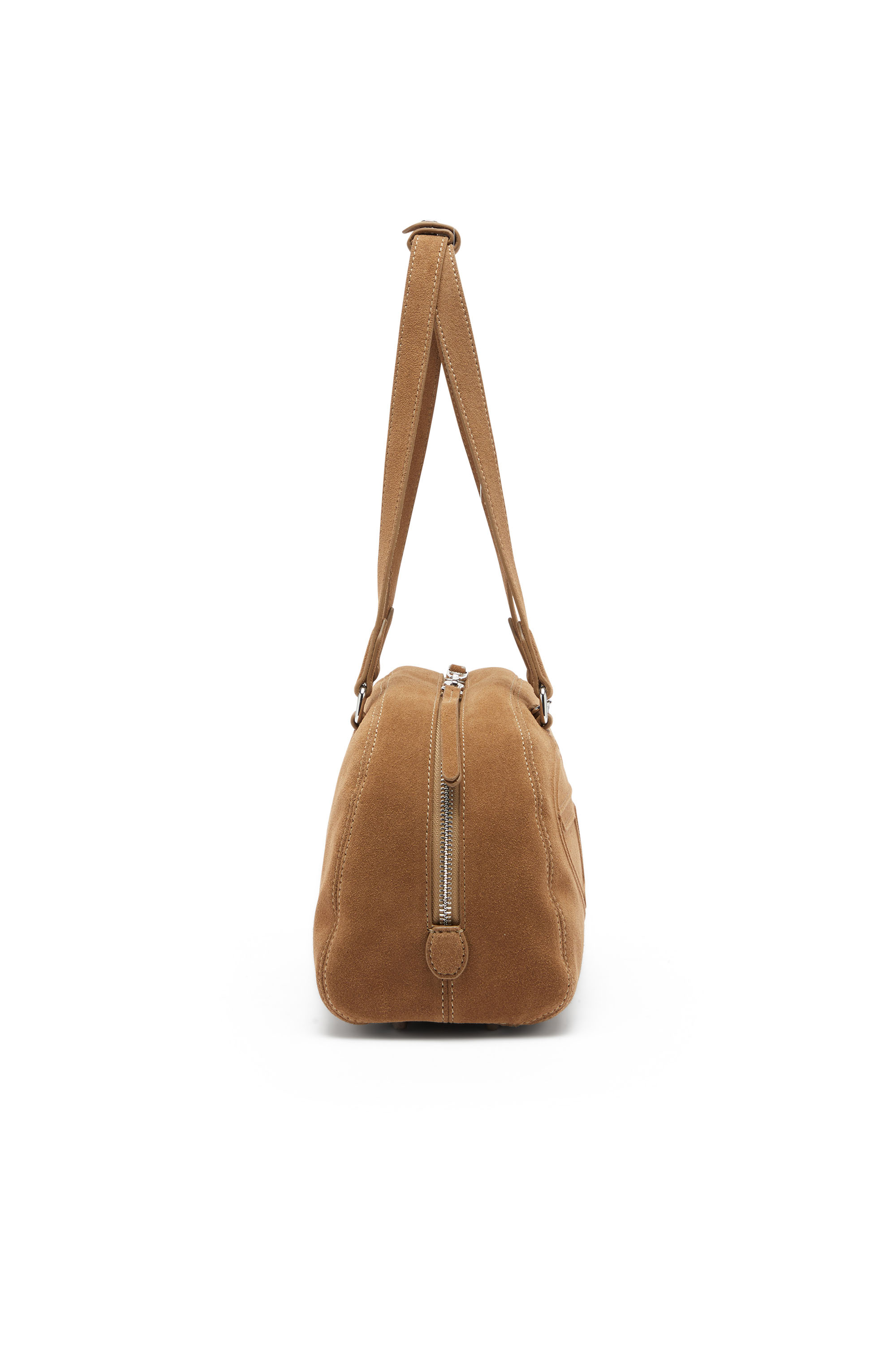 Diesel - 1DR DOME SHOULDER, 1DR Dome-Sac &agrave; &eacute;paule avec logo Oval D Mixte in Beige - 5