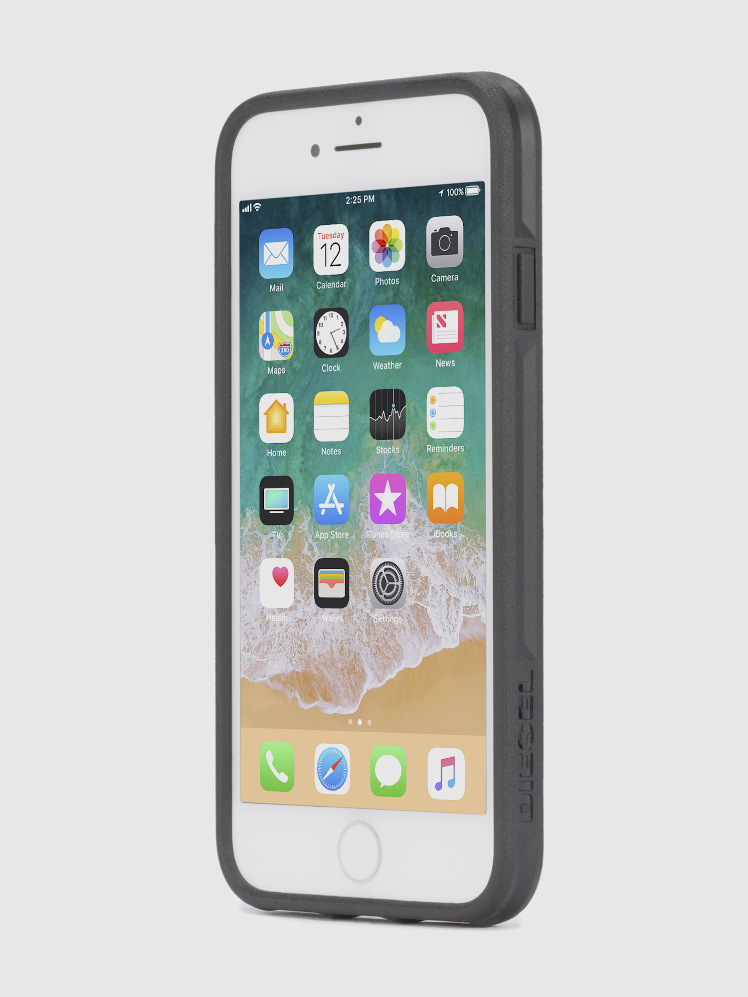 Diesel - ZIP OLIVE LEATHER IPHONE 8/7/6s/6 CASE, Funda en piel verde oliva con cremallera para iPhone 8/7/6s/6 Unisex in Verde - 3