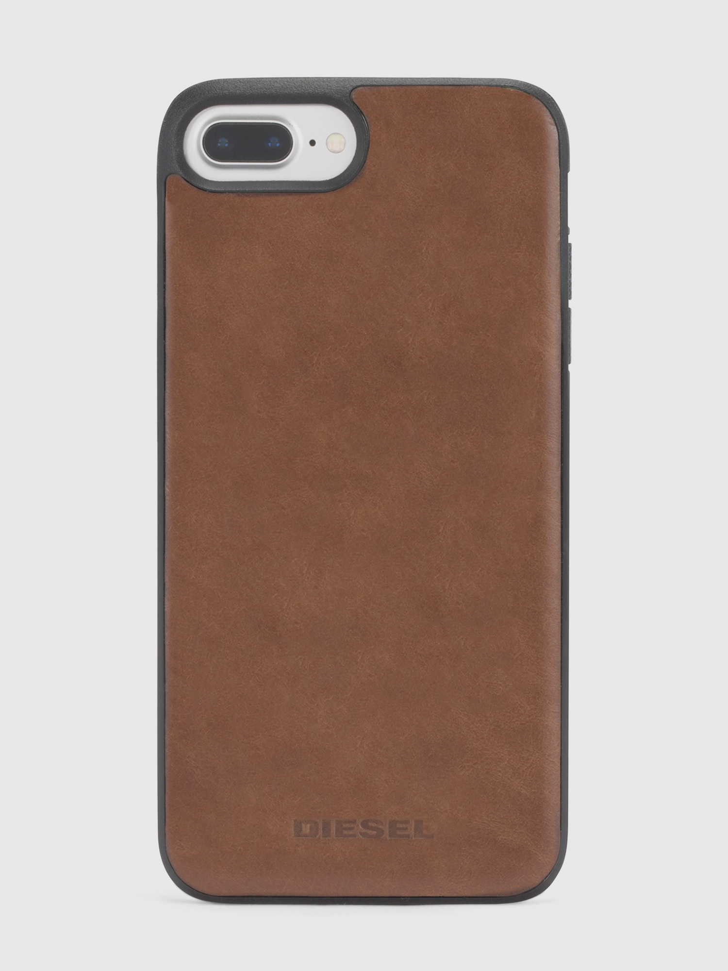 Diesel - BROWN LEATHER IPHONE 8 PLUS/7 PLUS/6s PLUS/6 PLUS CASE, Funda en piel marrón para iPhone 8 Plus/7 Plus/6s Plus/6 Plus Unisex in Marrón - 3