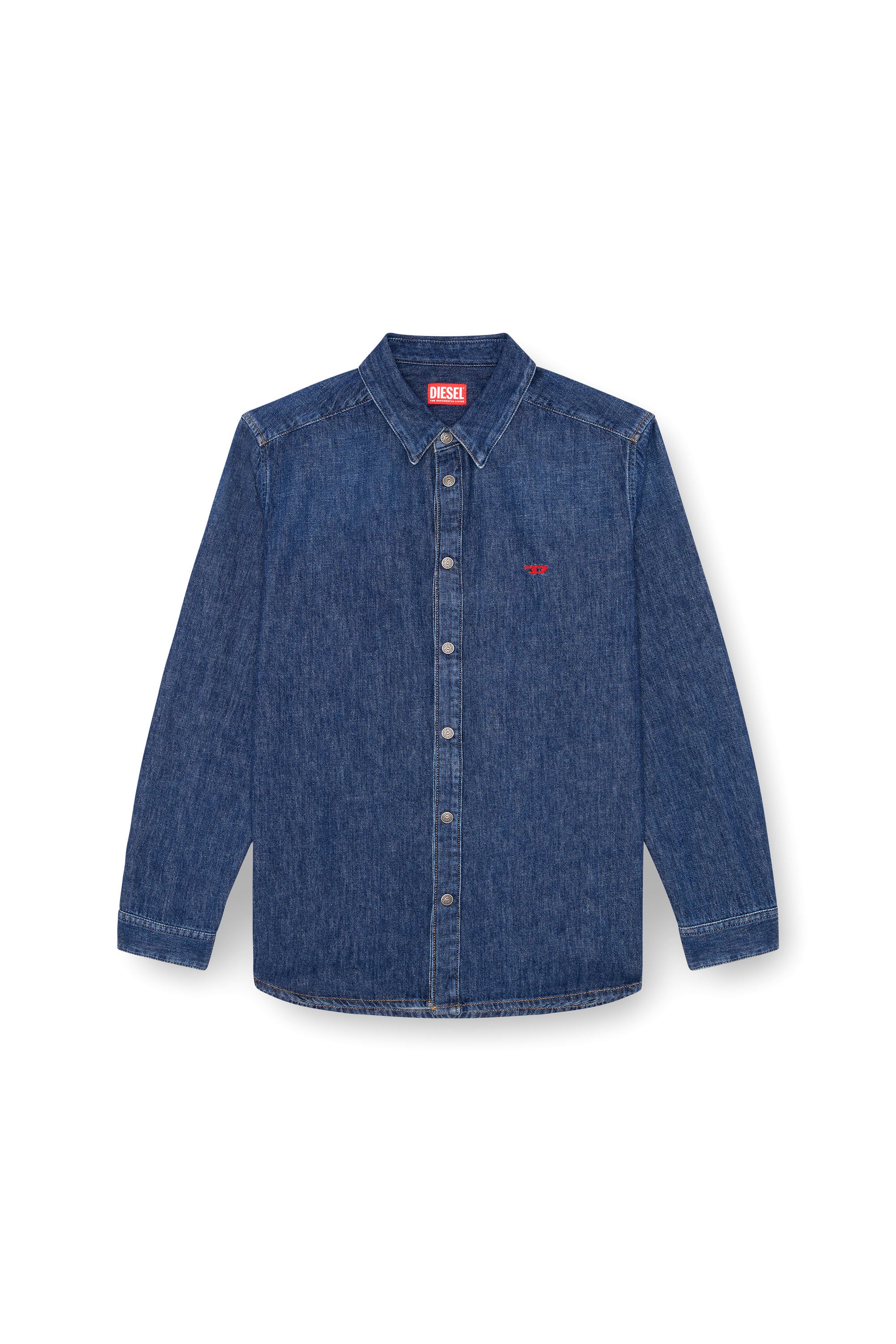 Diesel - D-SIMPLY, Male's Shirt in denim in Dark Blue - 3