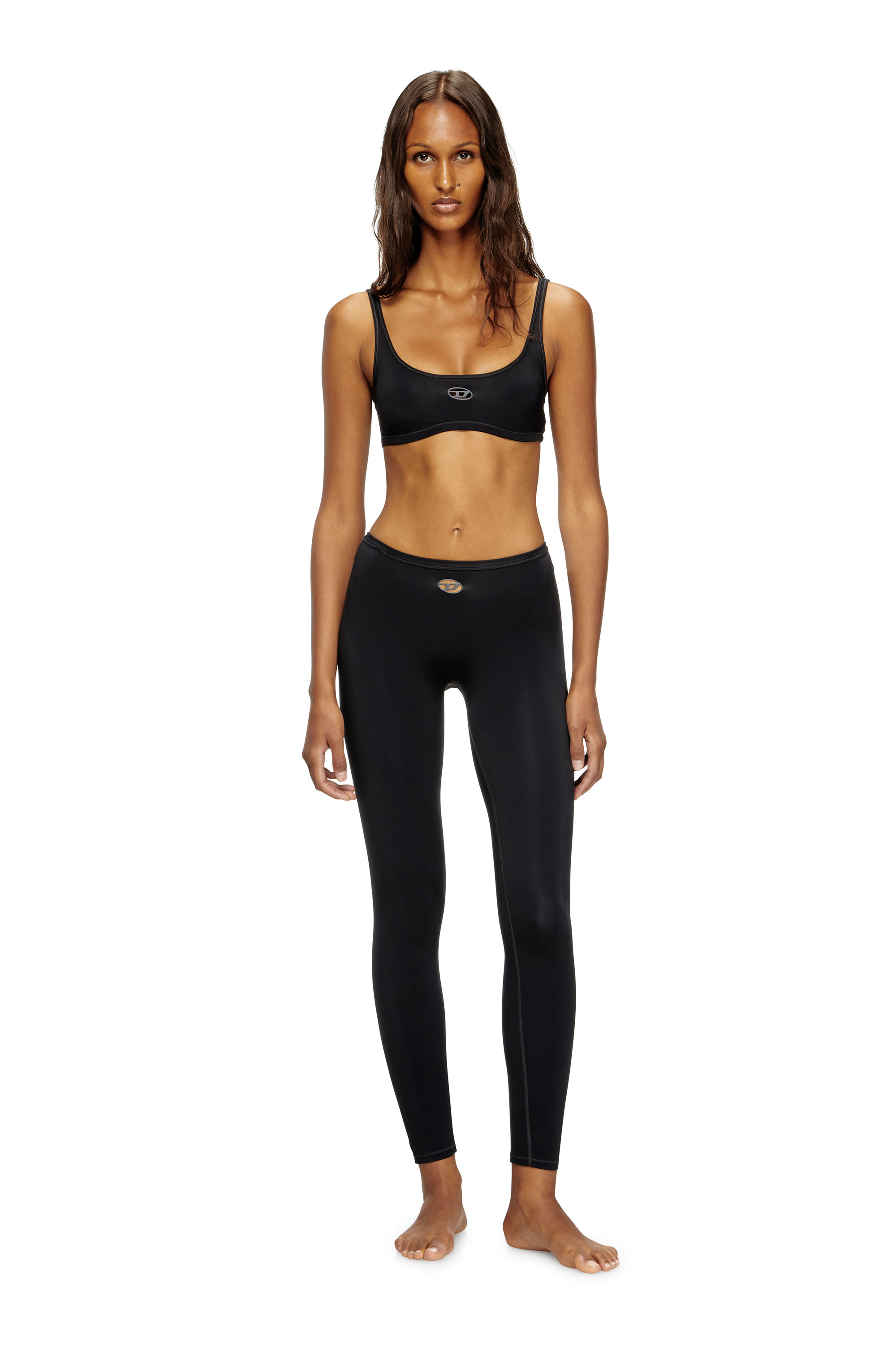 Diesel - CHELSEA-UTLT, Brassière de sport avec cut-out à logo Femme in Noir - 2