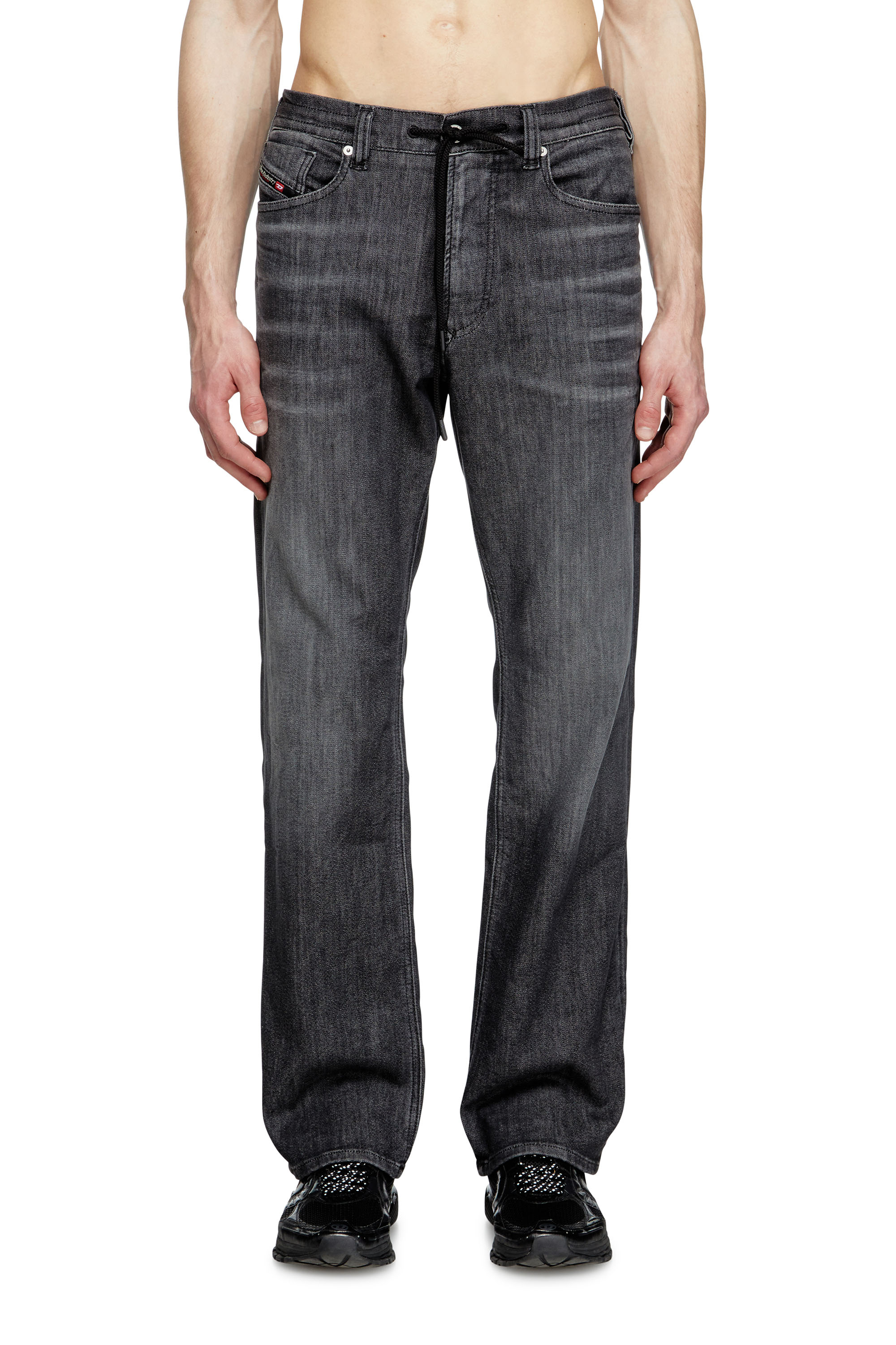 Diesel - Man's Relaxed 2080 D-Reel Joggjeans® 09M66, Black/Dark grey - 1