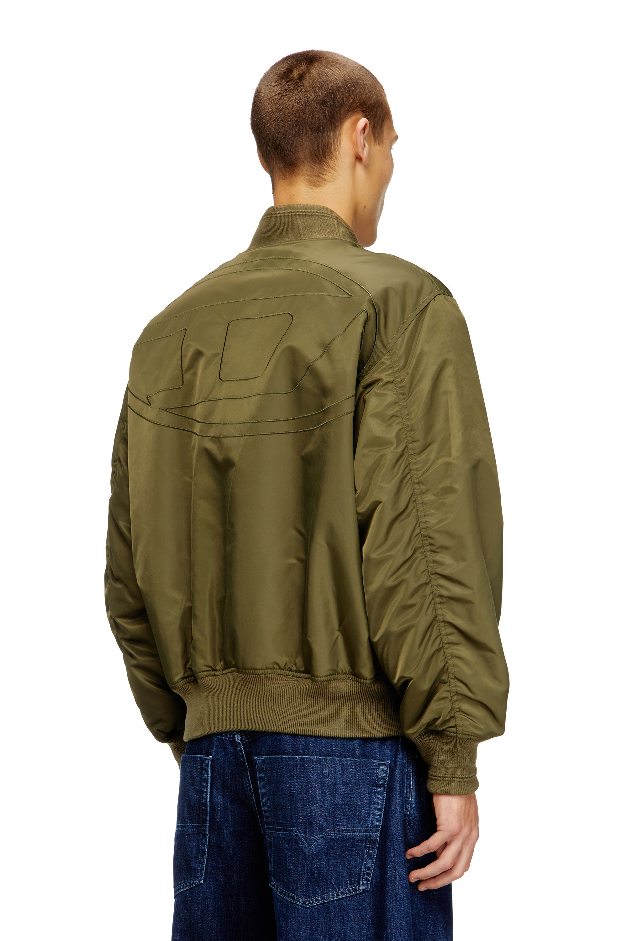 Diesel - W-TYPE-D1, Blouson aviateur rembourré avec broderie Oval D Homme in Polychrome - 5
