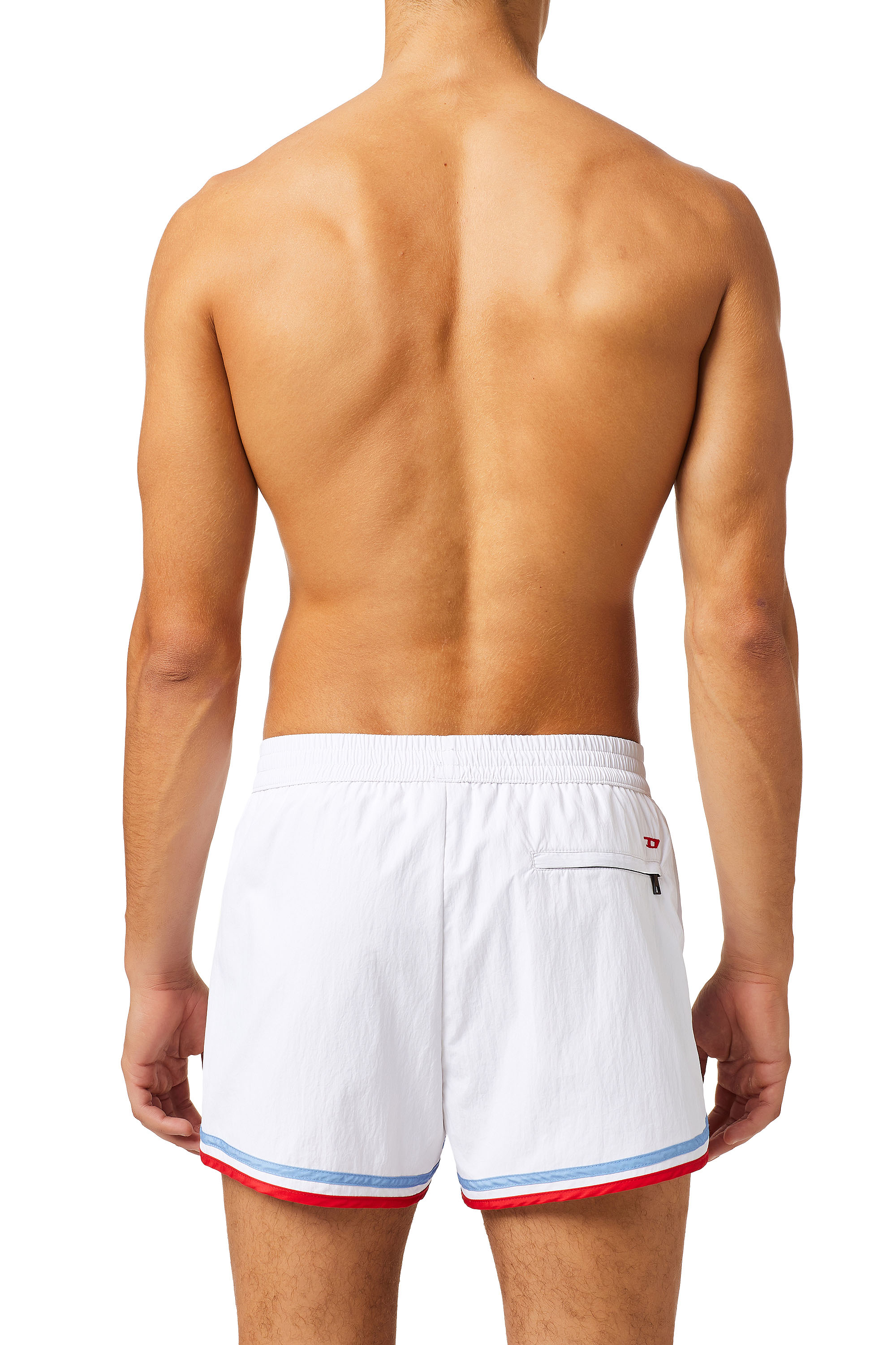 Diesel - BMBX-REEF-30, Man's Swim shorts with double trims in White - 3