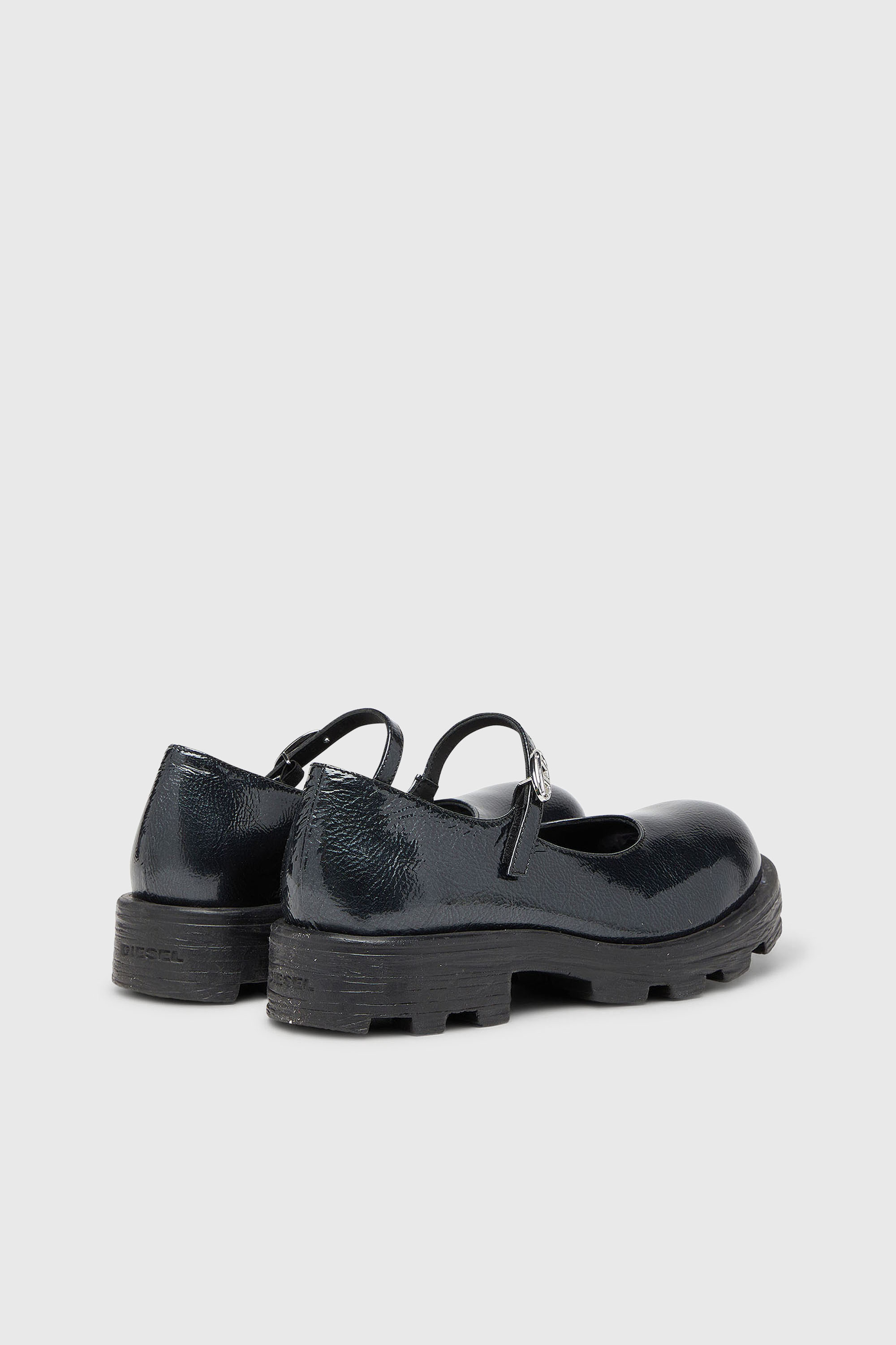 Diesel - D-HAMMER MARY JANE, D-Hammer - Merceditas con suela dentada en charol Mujer in Negro - 3