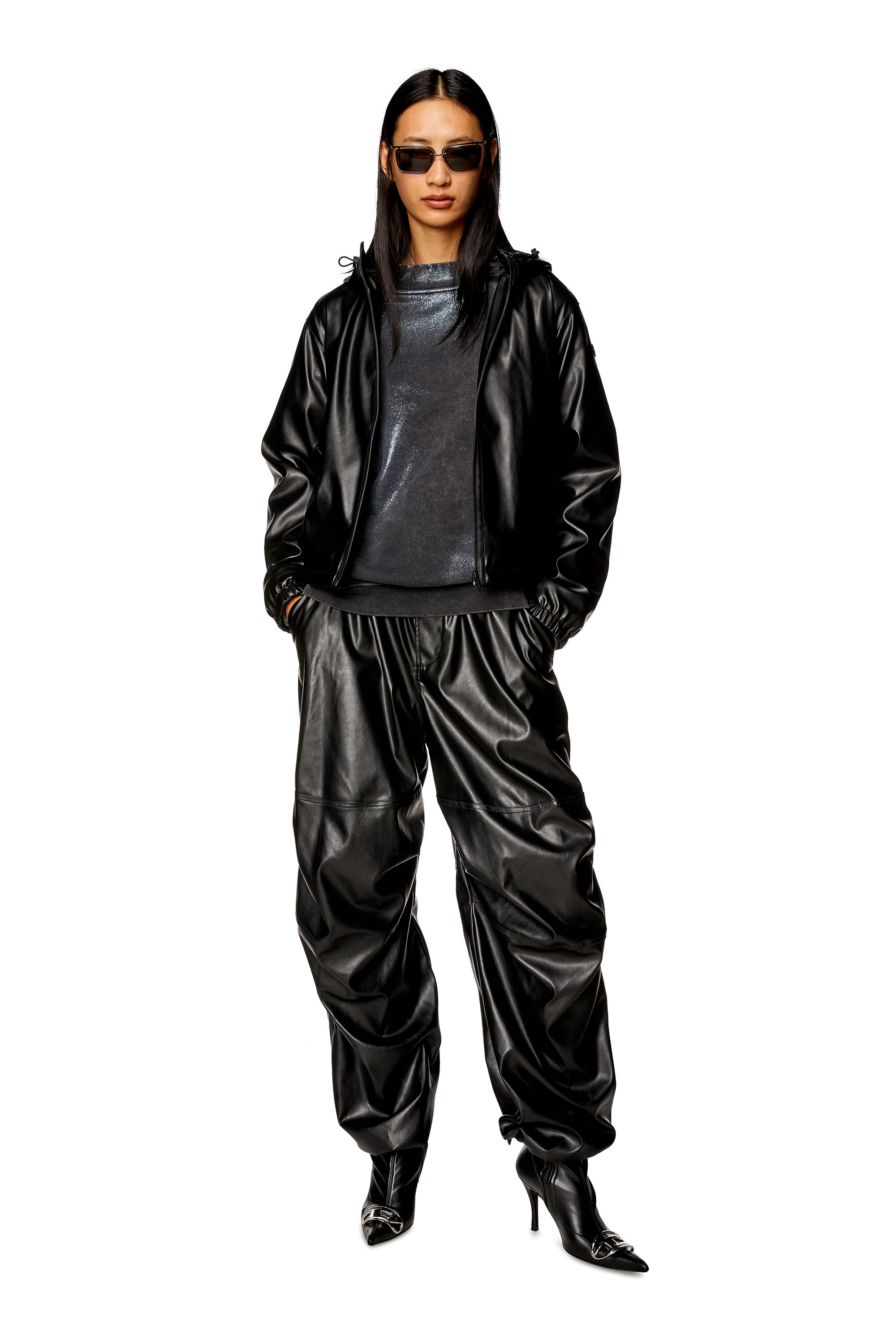 パンツ DIESEL Women Pants IA143900PHAL9XX Black P-STELLA Woman: Pants in stretch satin | Diesel