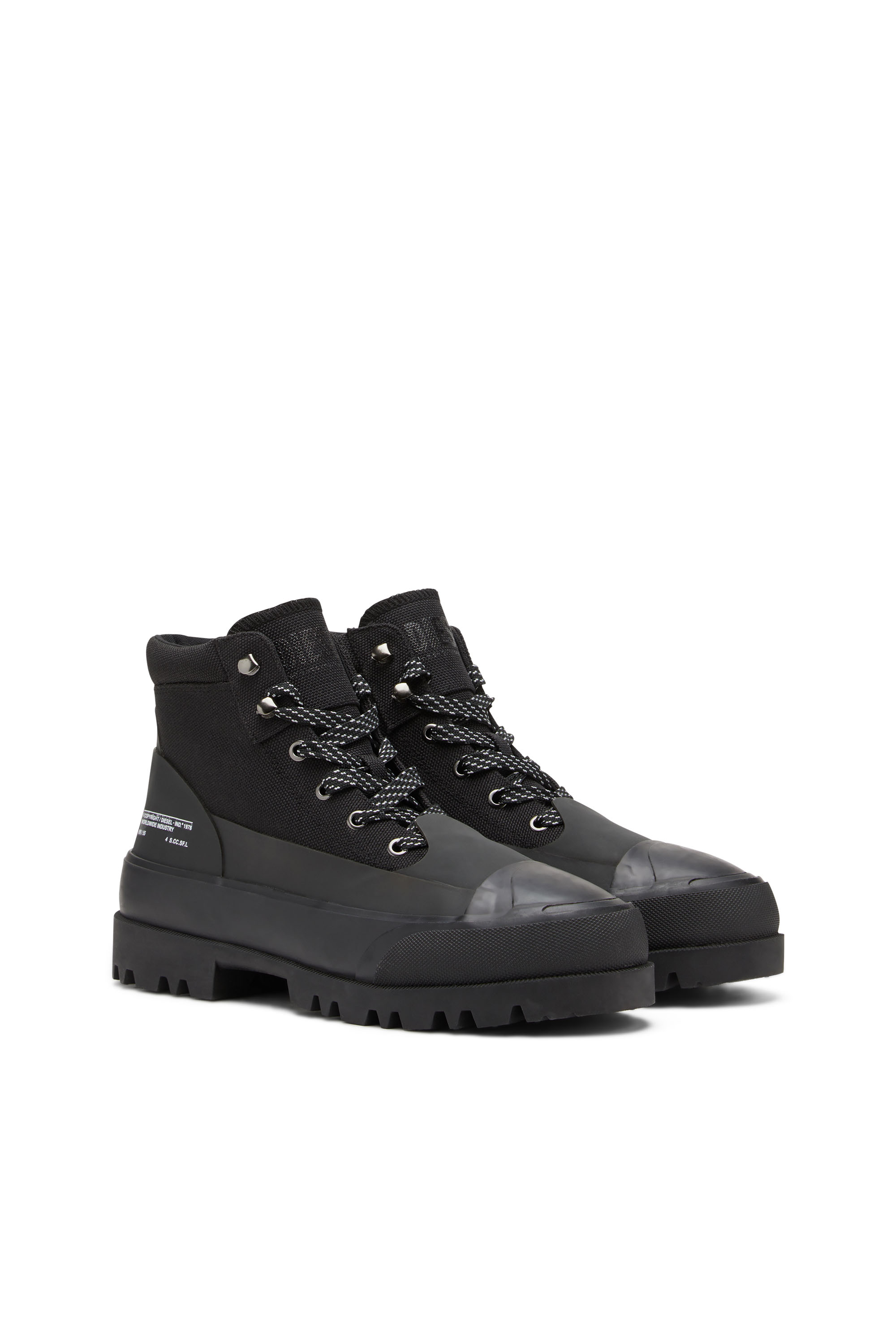 Diesel - D-HIKO BT X, Male's D-Hiko Bt X - Ankle boots in ballistic nylon in Black - 3