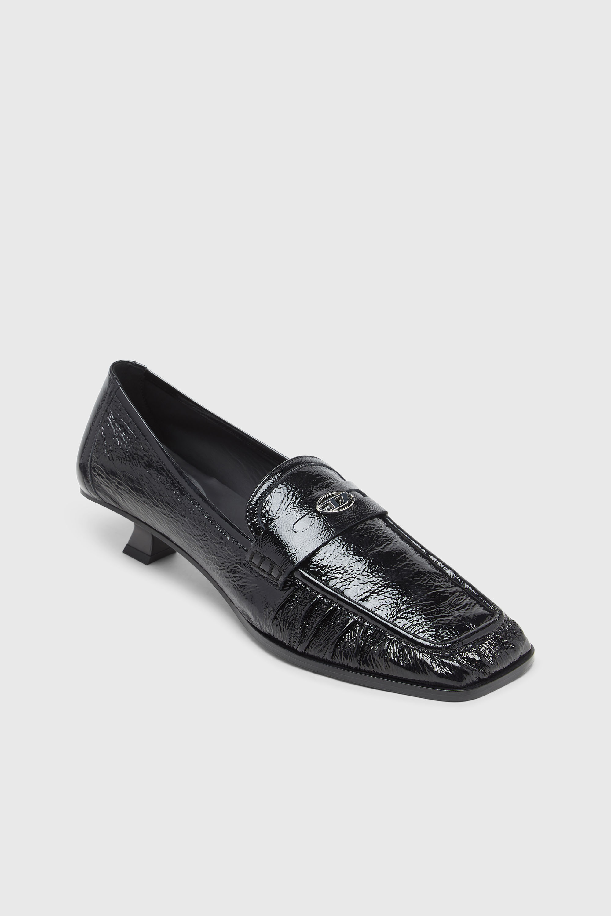 Women's D-Amber-Penny loafers in naplak leather | Black | Diesel