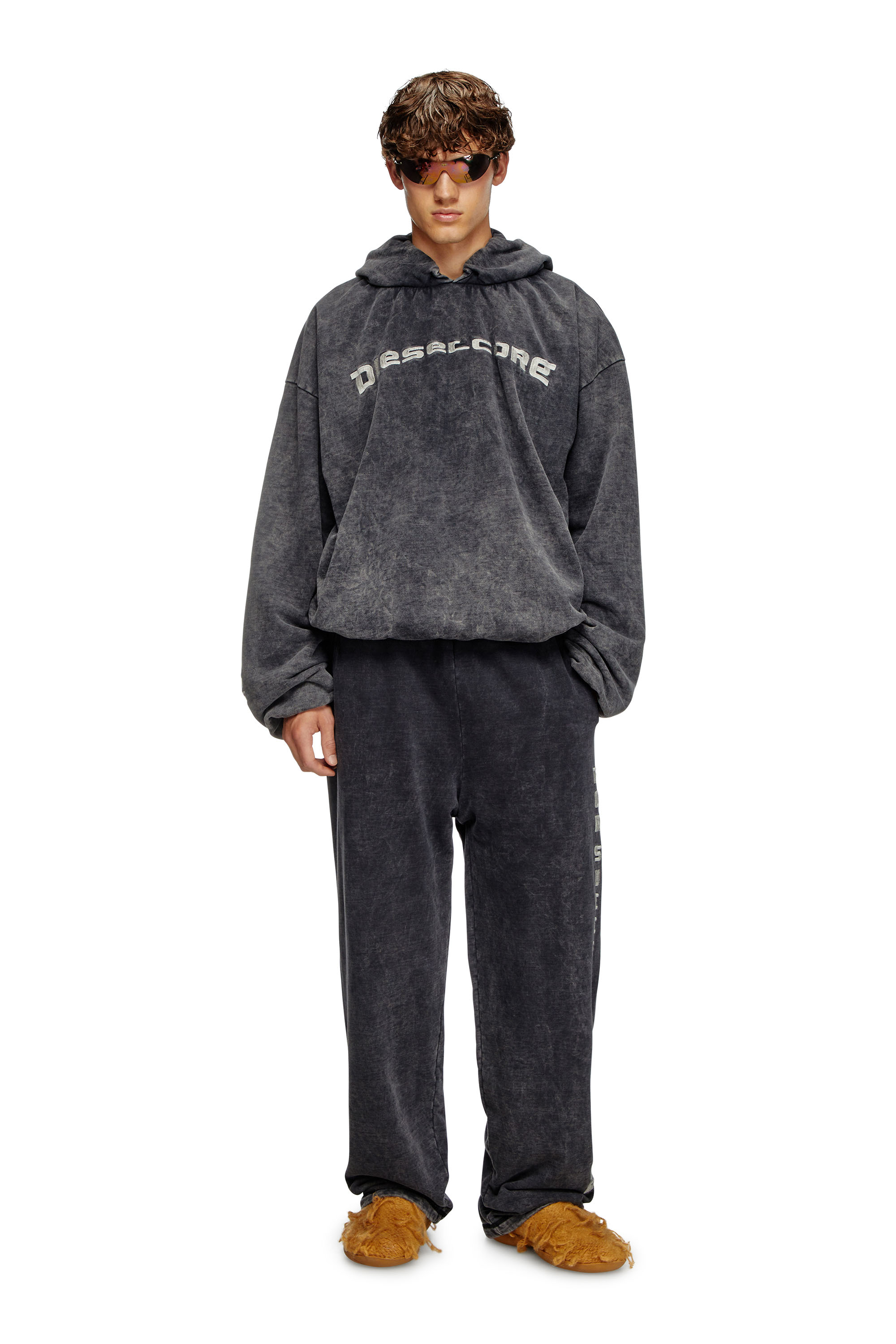 Men's Track pants with denim effect | Black | Diesel US