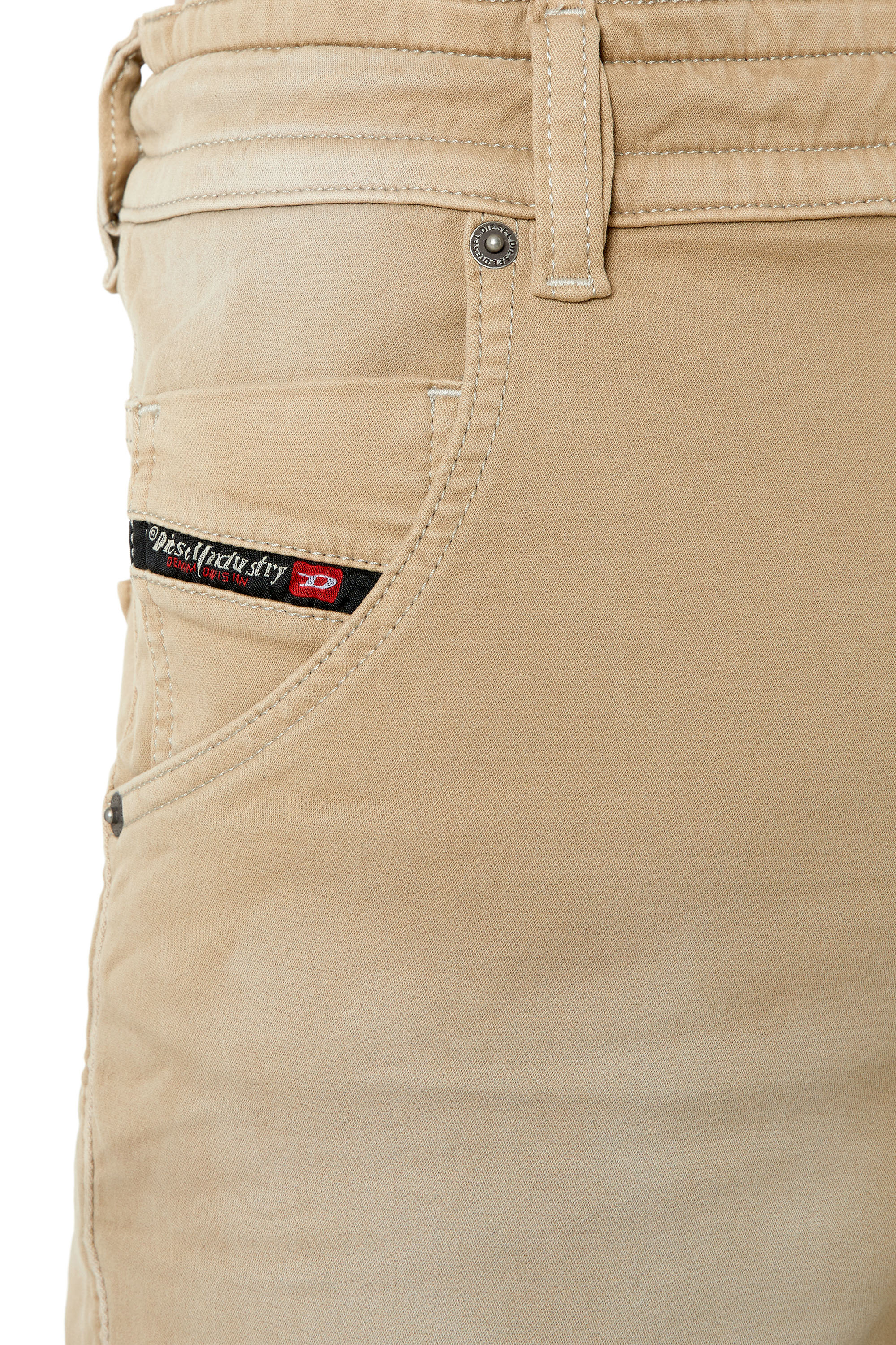 Diesel - D-KROOSHORT-Z JOGGJEANS, Man's Coloured shorts in JoggJeans&reg; in Beige - 5
