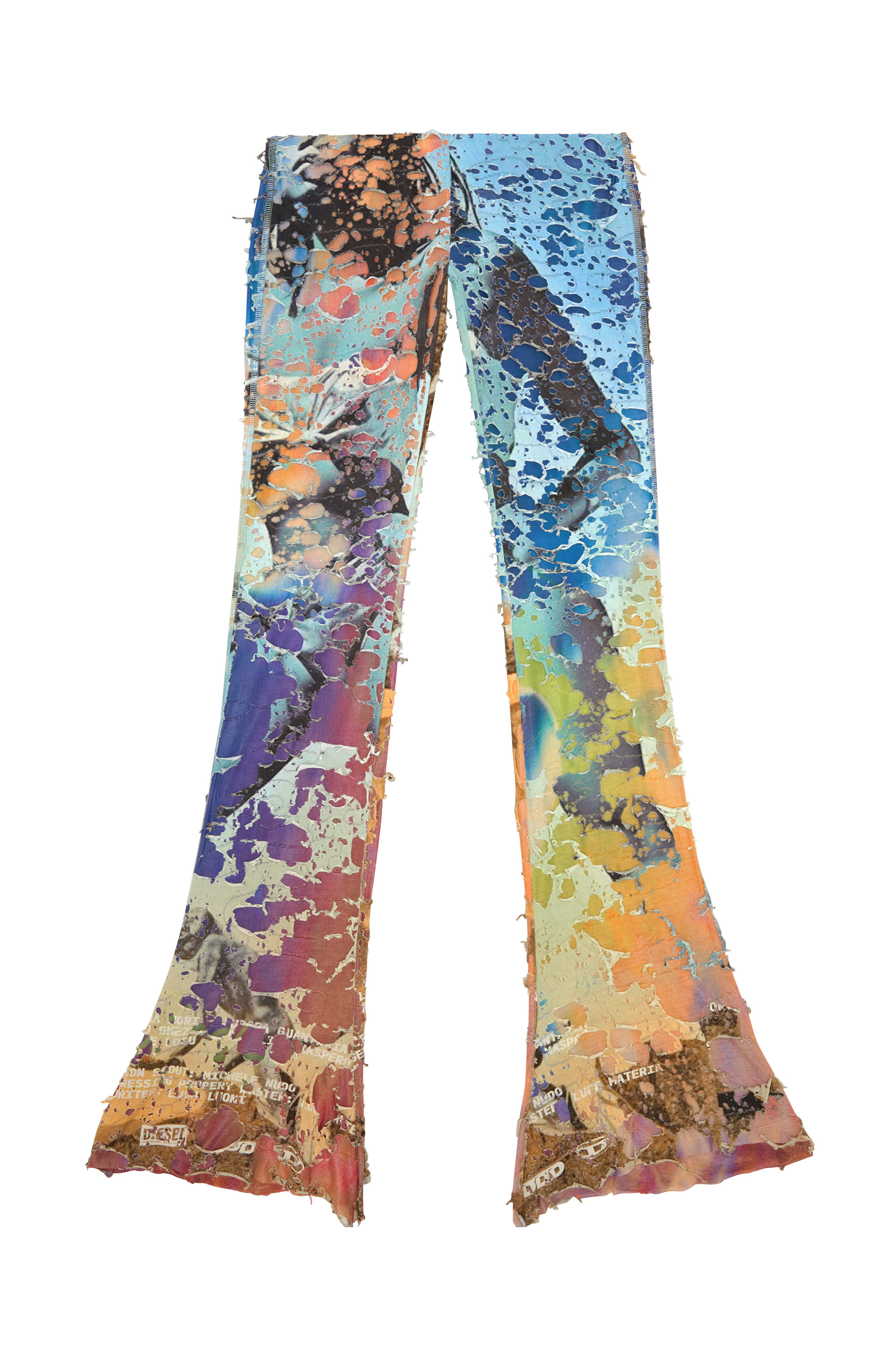 Women's Destroyed pants with cinema prints | Multicolor | Diesel