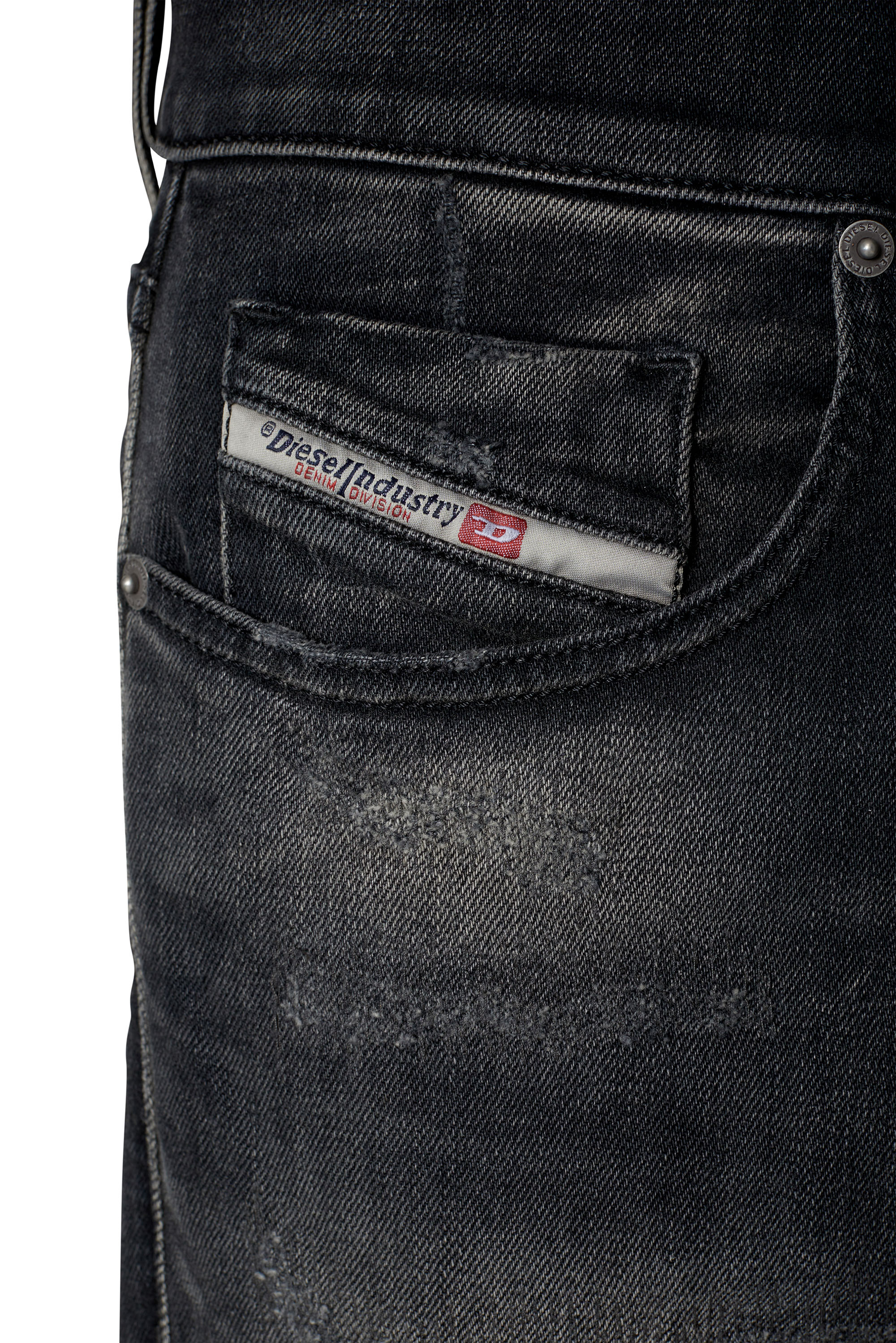Diesel - Slim Jeans 2019 D-Strukt 09E05, Man's Slim Jeans - 2019 D-Strukt in Black/Dark grey - 3