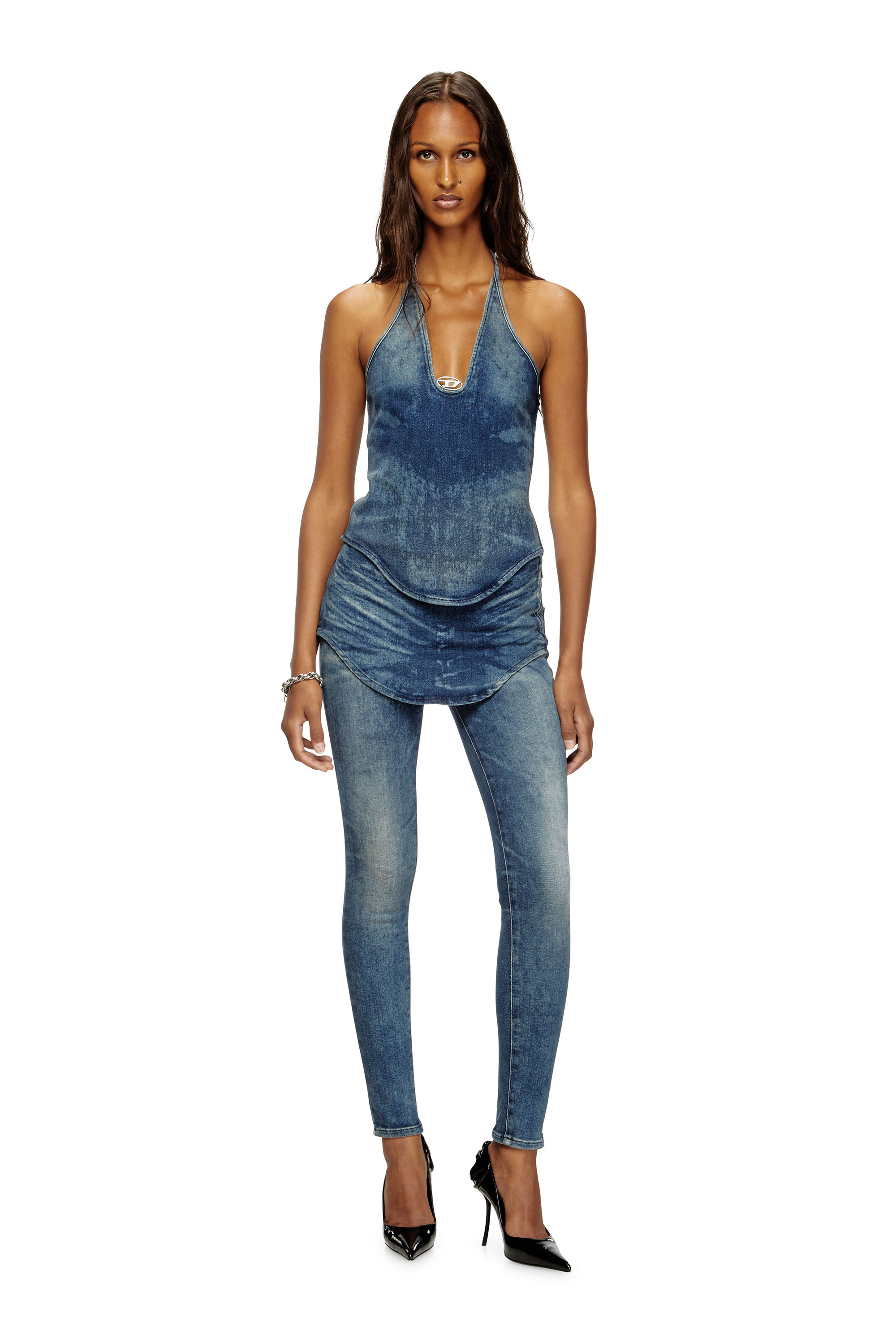 Diesel - Woman's Slim Jeans D-Gnol 09M95, Medium blue - 1