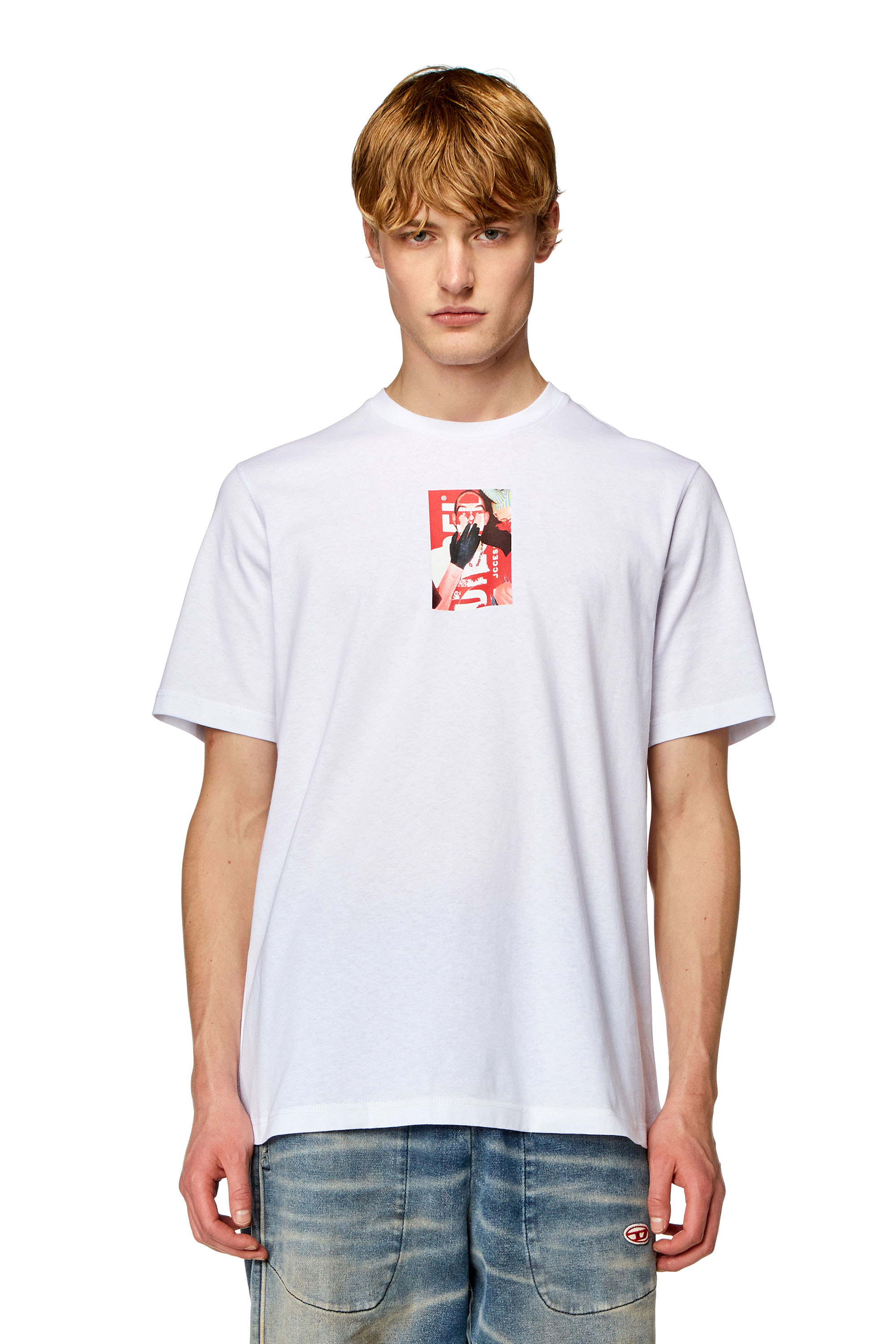 Diesel - T-JUST-N11, Man's T-shirt with photo print logo in White - 3
