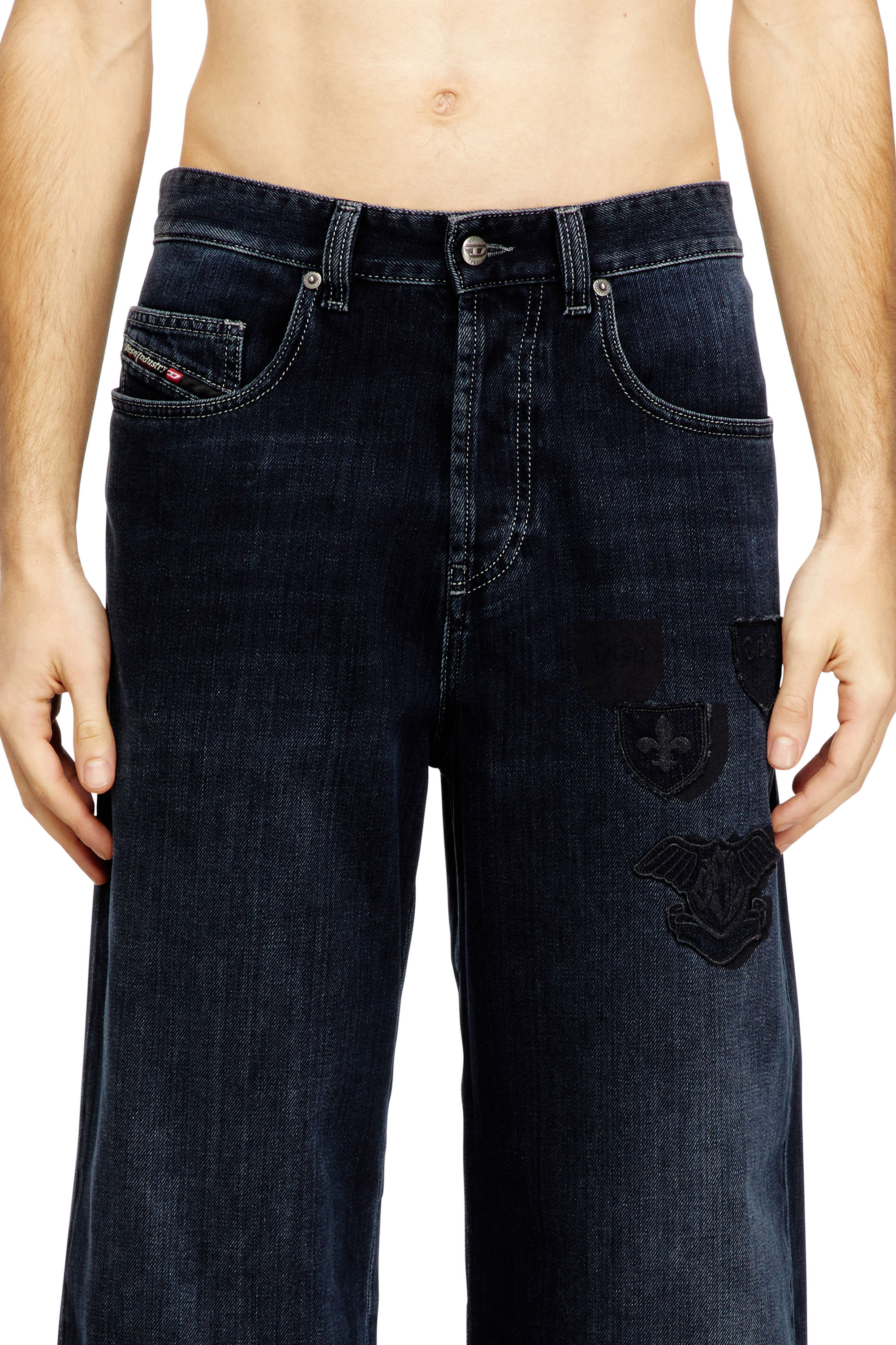 Diesel - Relaxed Jeans 2001 D-Macro 09Q19 Homme, Bleu Fonc&eacute; - Image 4