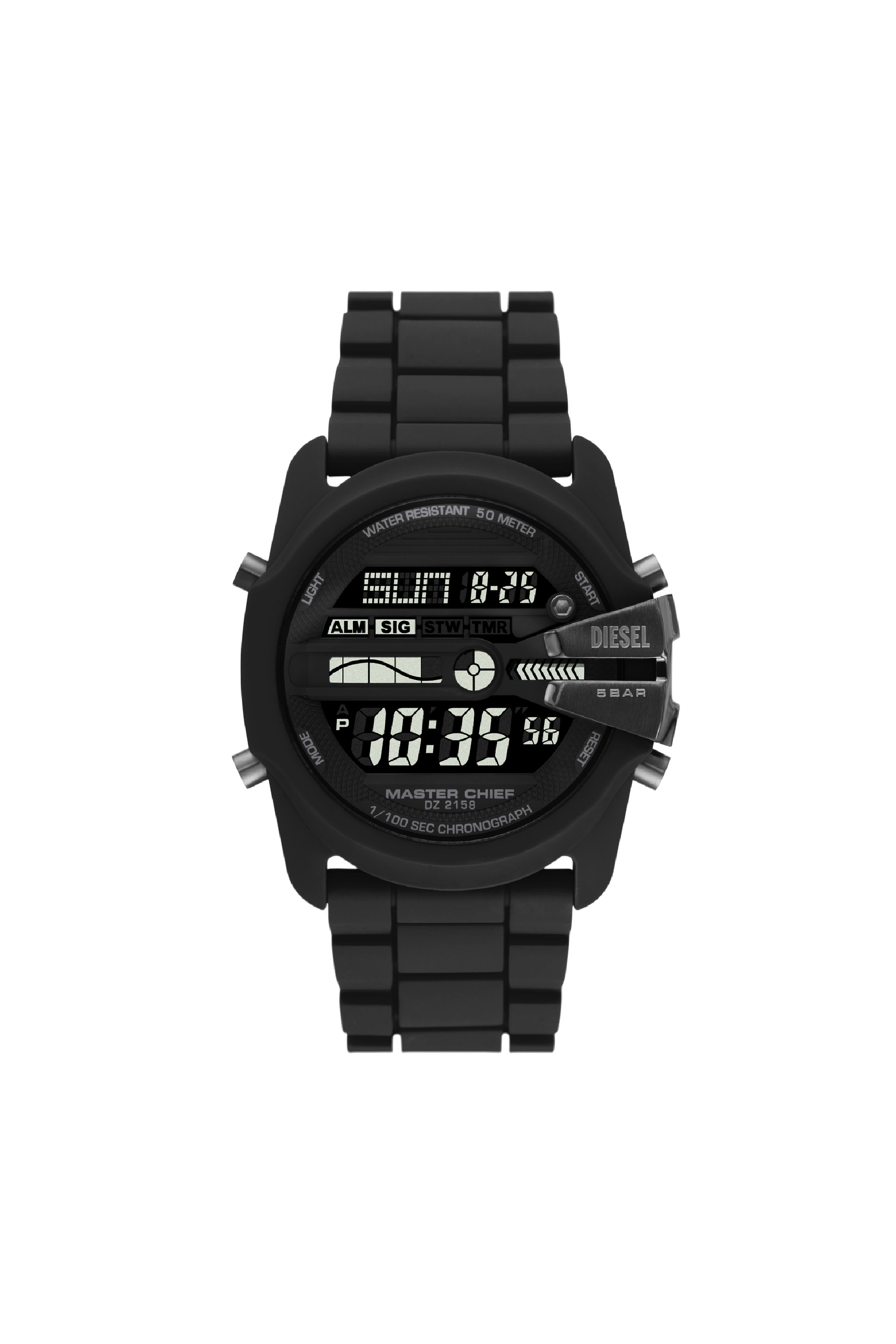 Diesel - DZ2158, Man's Master Chief Digital silicone watch in Black - 1