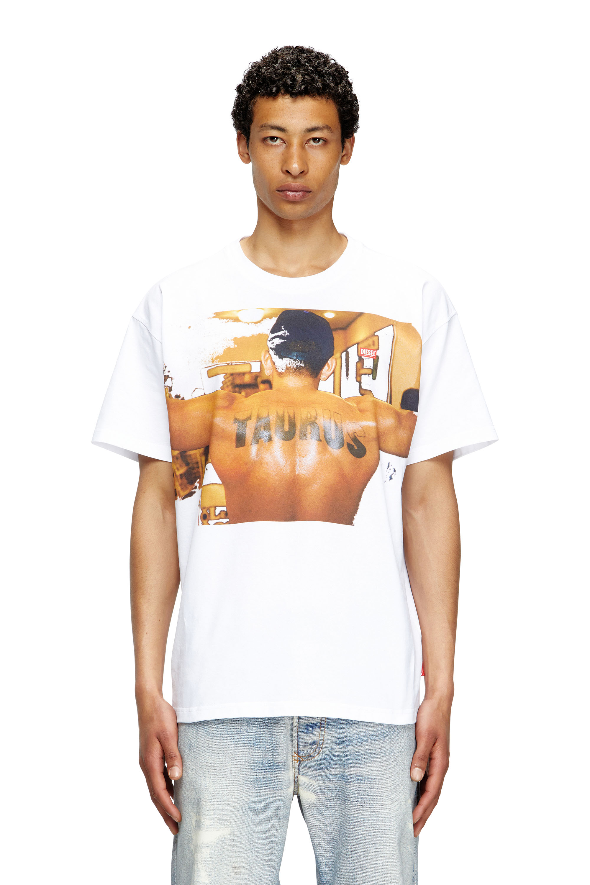 Diesel - PR-T-NORM-TOM25-1, T-shirt avec imprimé graphique Mixte in Blanc - 3