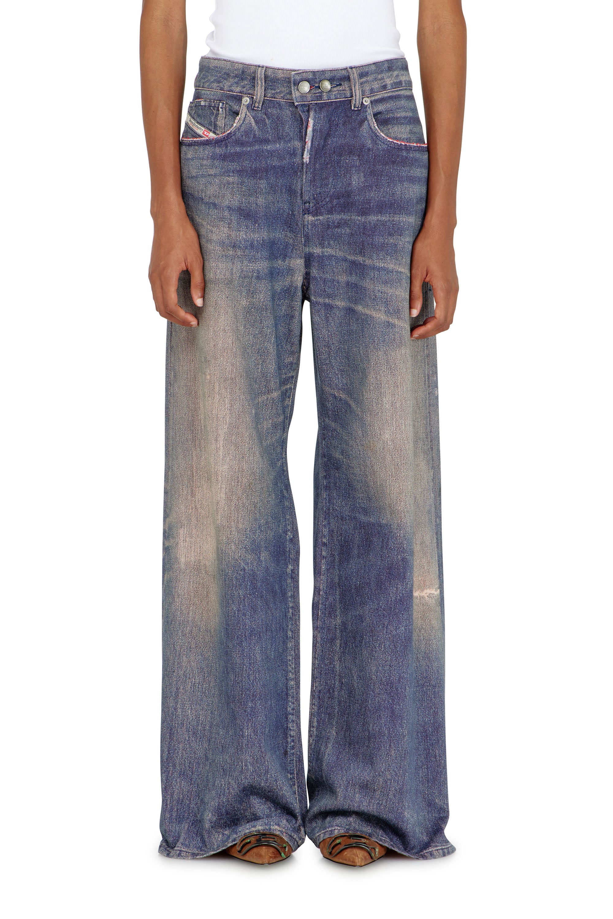 Diesel - Woman's Relaxed Jeans 1996 D-Sire 09P95, Dark Blue - 4