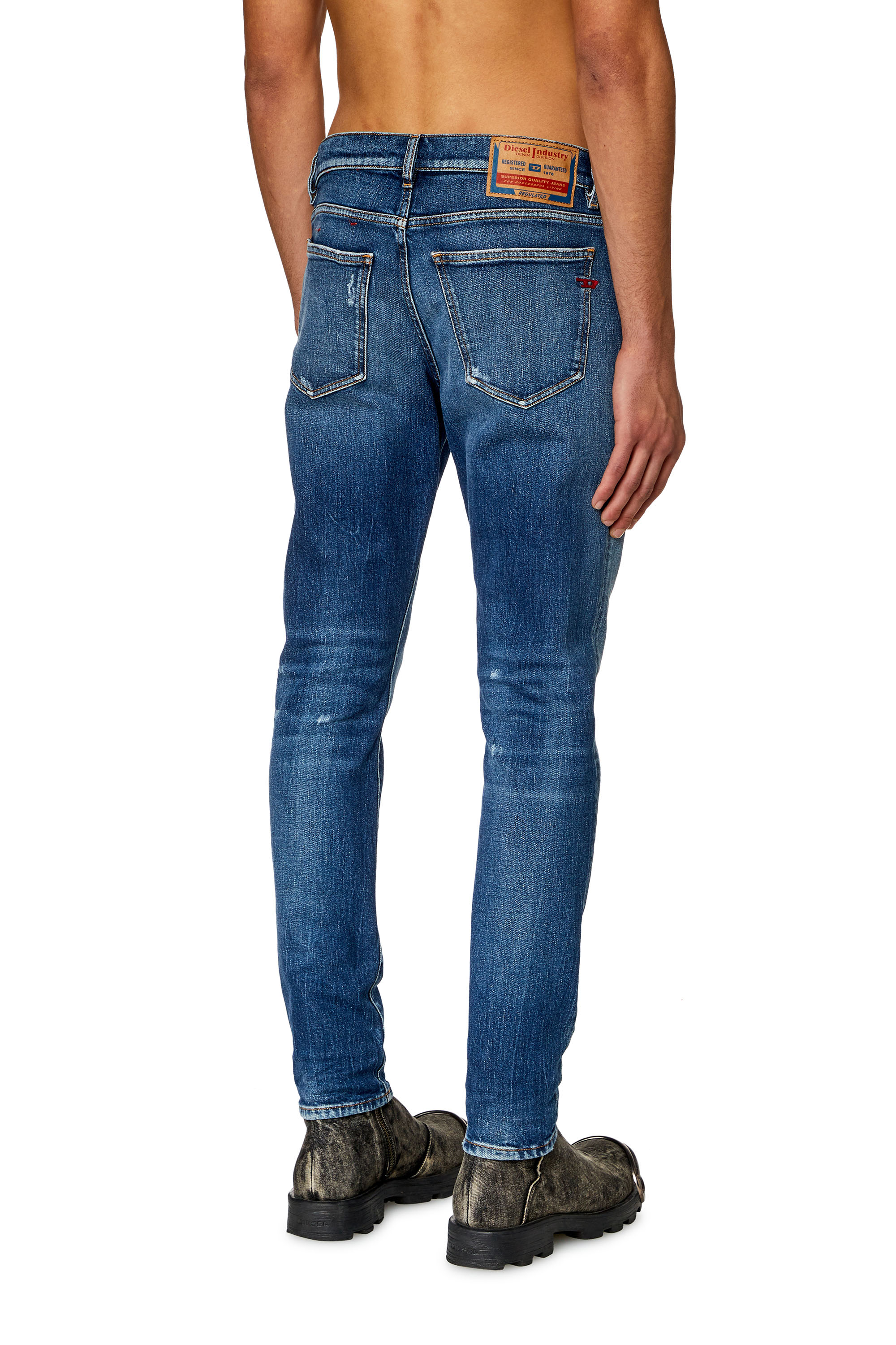 Diesel - Man's Slim Jeans 2019 D-Strukt 007T3, Medium blue - 4