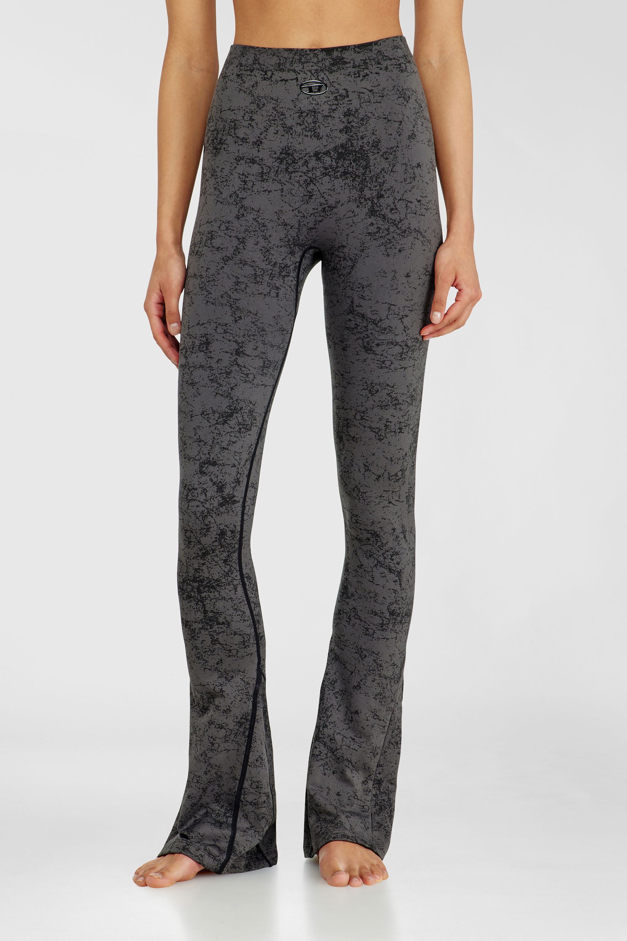 Diesel - CORNELIA-UTLT, Female's Fared leggings with utilitarian print in Dark Grey - 1