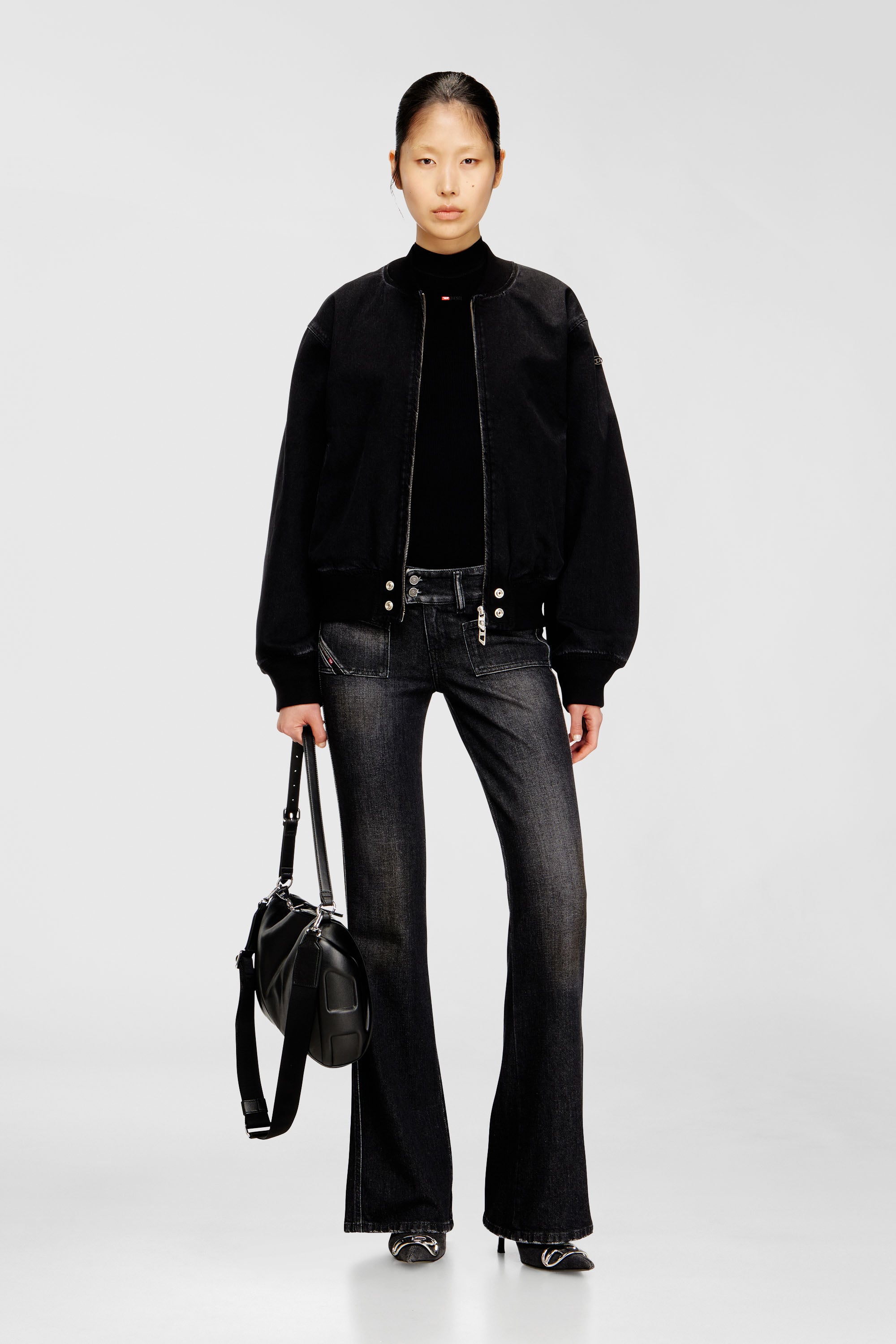 Diesel - D-GUZ, Chaqueta bomber en denim Unisex in Negro - 2