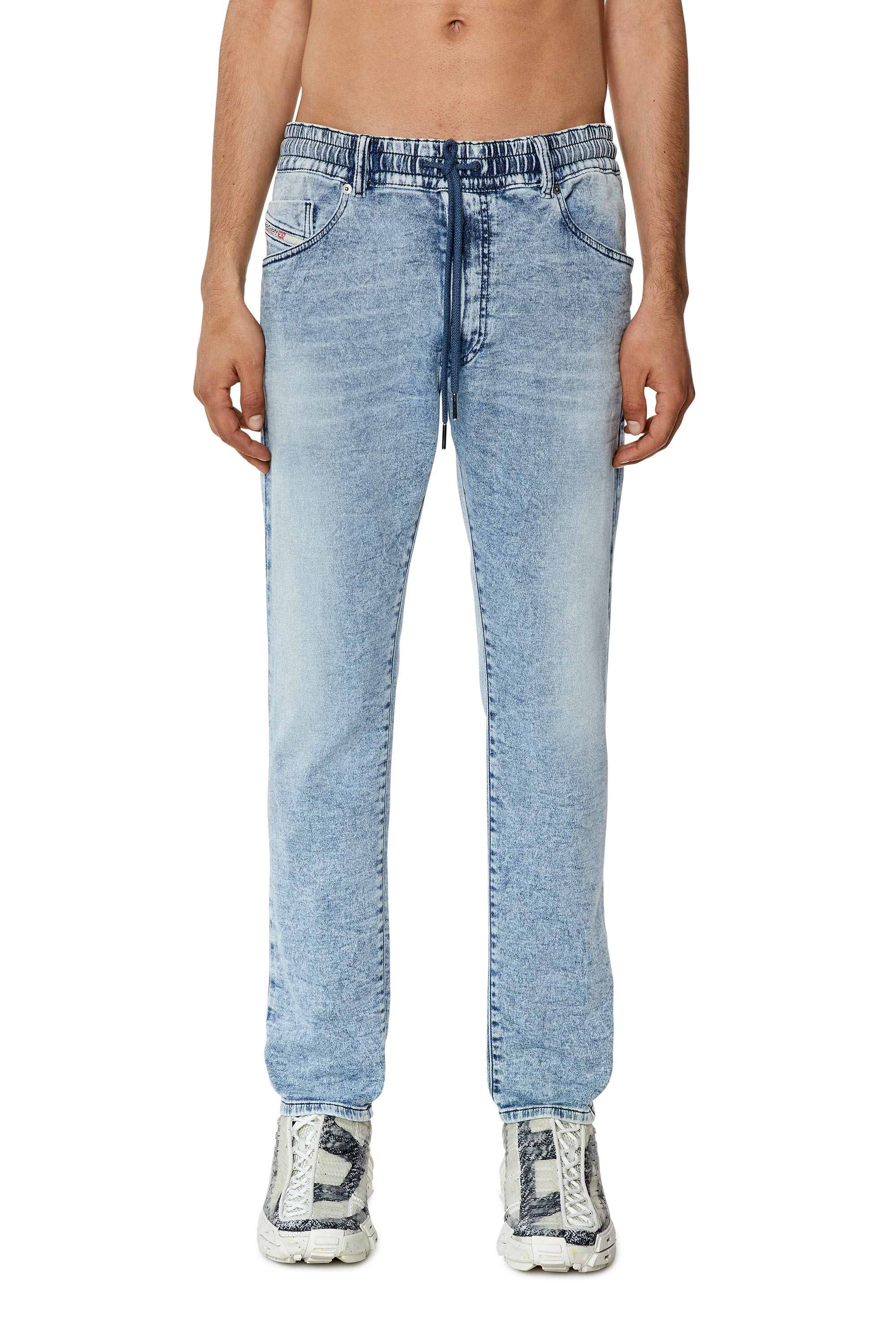Diesel - Man's Tapered 2030 D-Krooley Joggjeans&reg; 068GG, Light Blue - 3