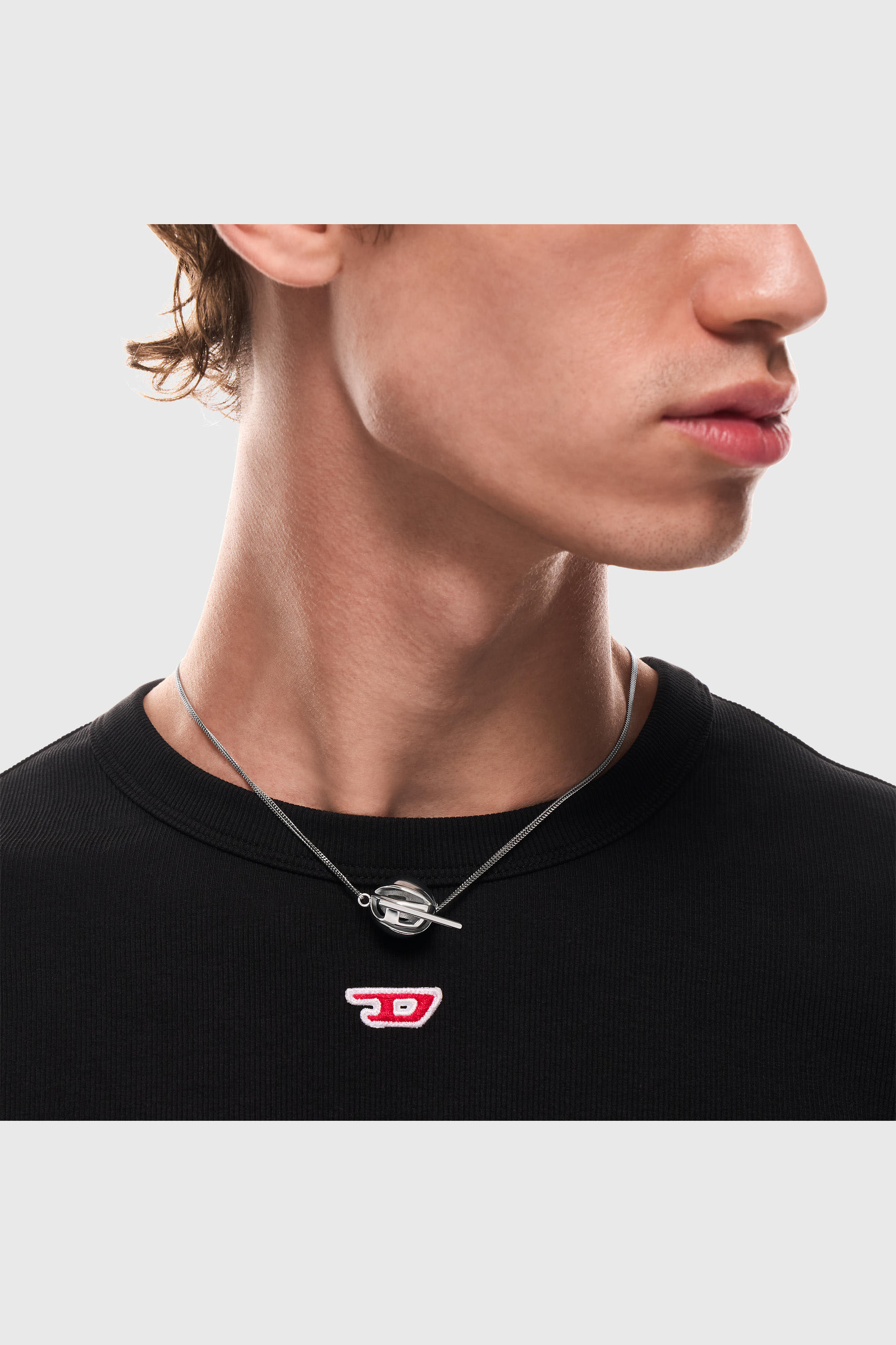 Diesel - DX1716040, Collar con colgante de acero inoxidable Unisex in Plateado - 3