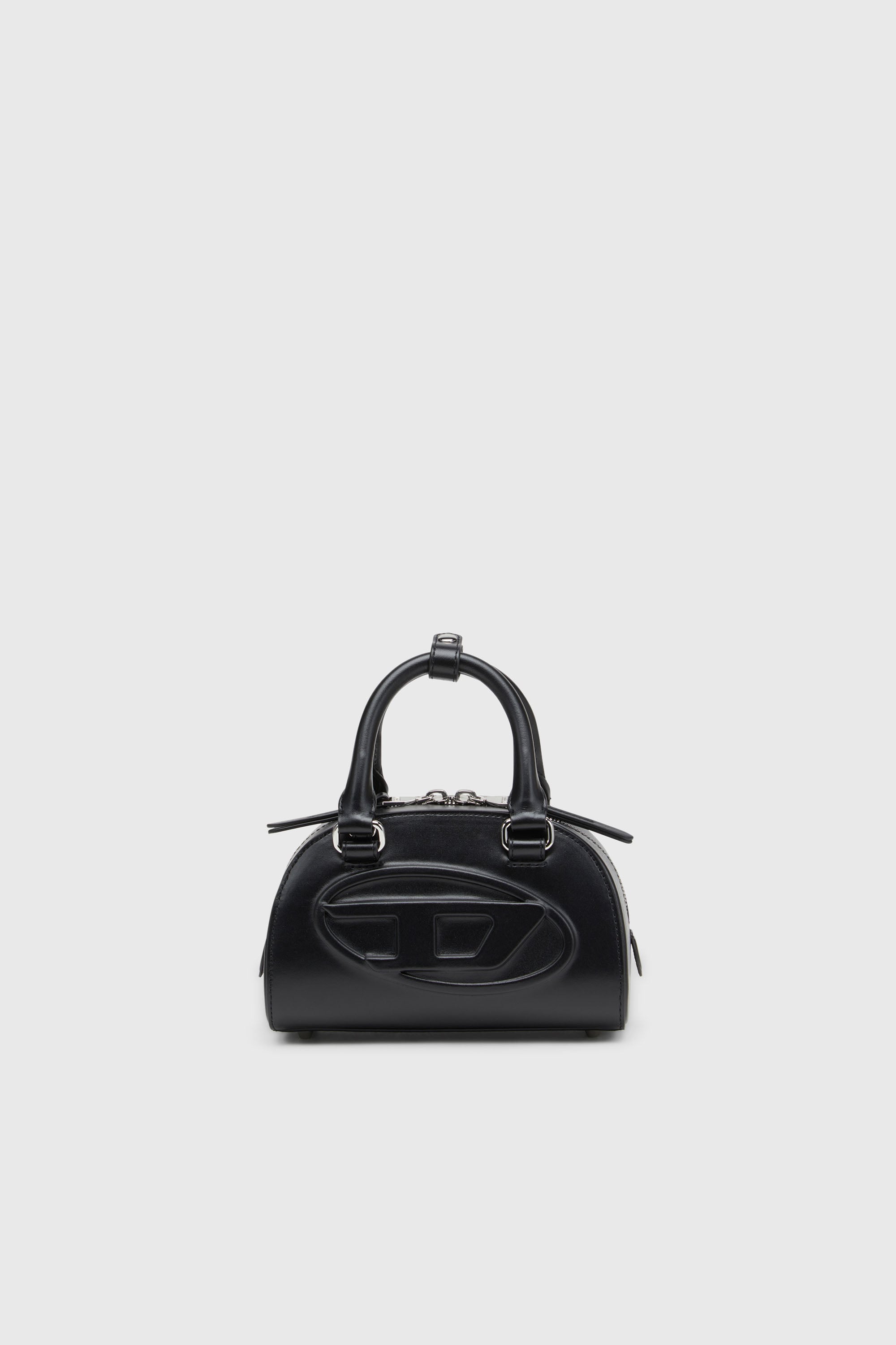 Diesel - 1DR DOME CROSSBODY, 1DR Dome -Peque&ntilde;o bolso bowling de cuero Mujer in Negro - 1