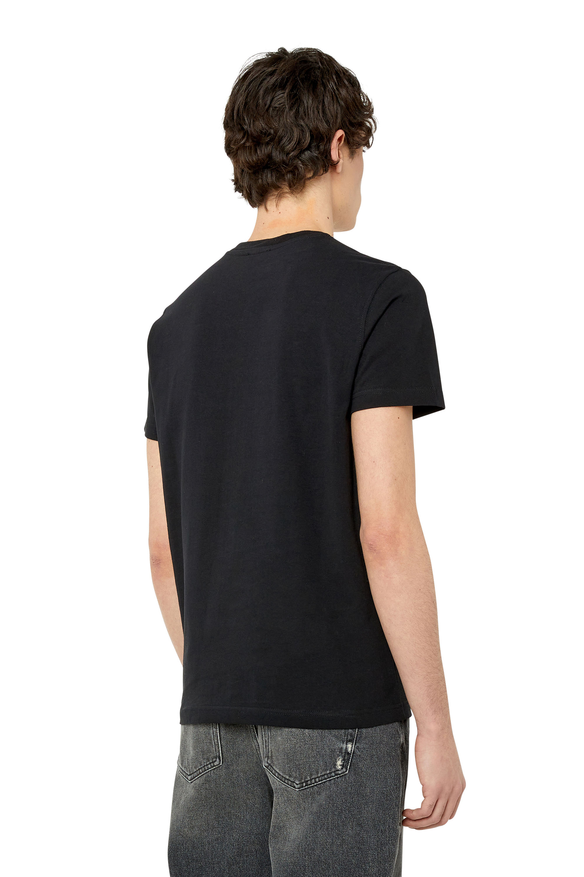 Diesel - T-DIEGOR-G2, Camiseta con estampado met&aacute;lico de cara borrosa Hombre in Negro - 5