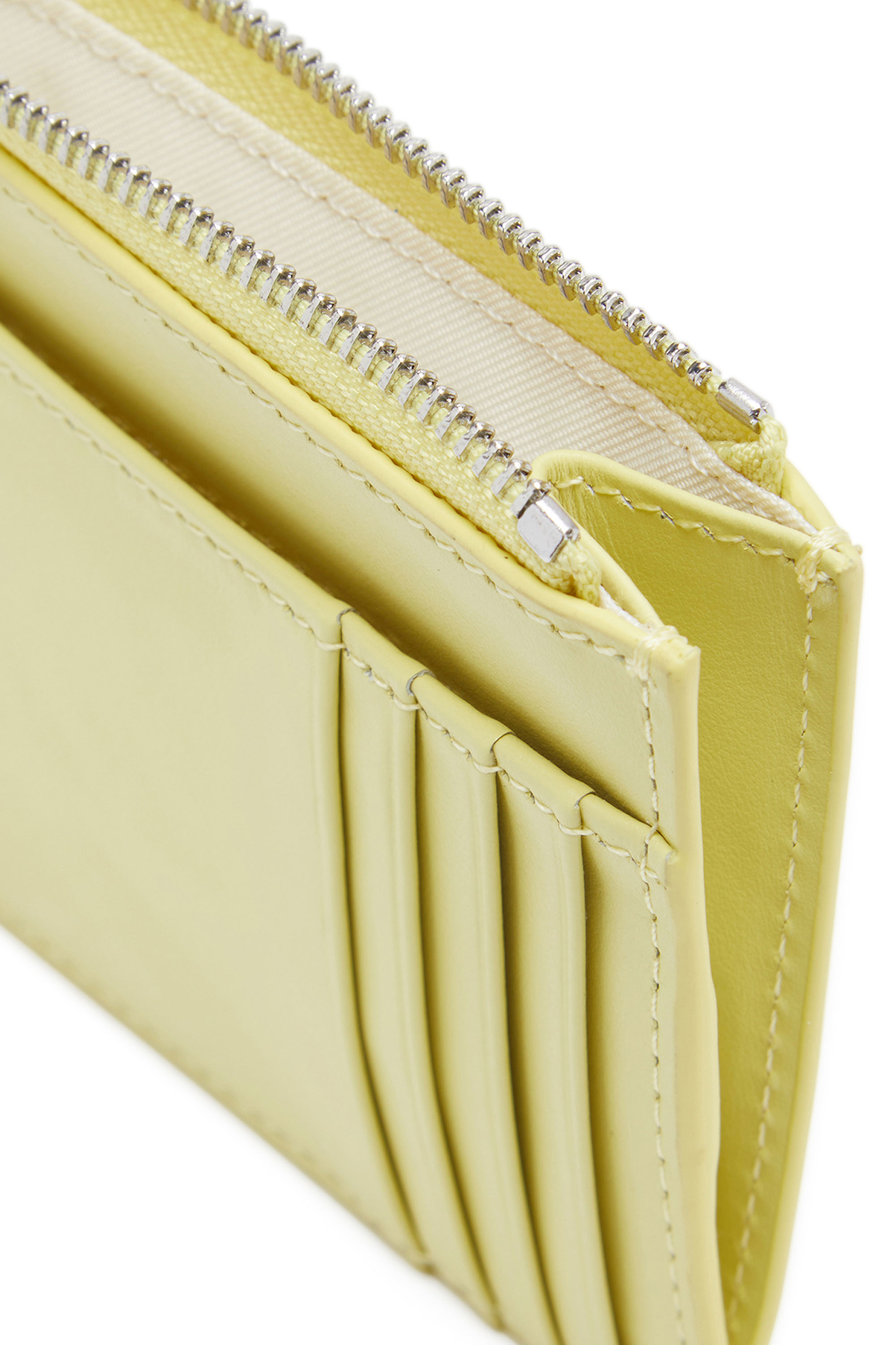 Diesel - 1DR CARD HOLDER I, Woman's Card holder in pastel leather in Yellow - 3