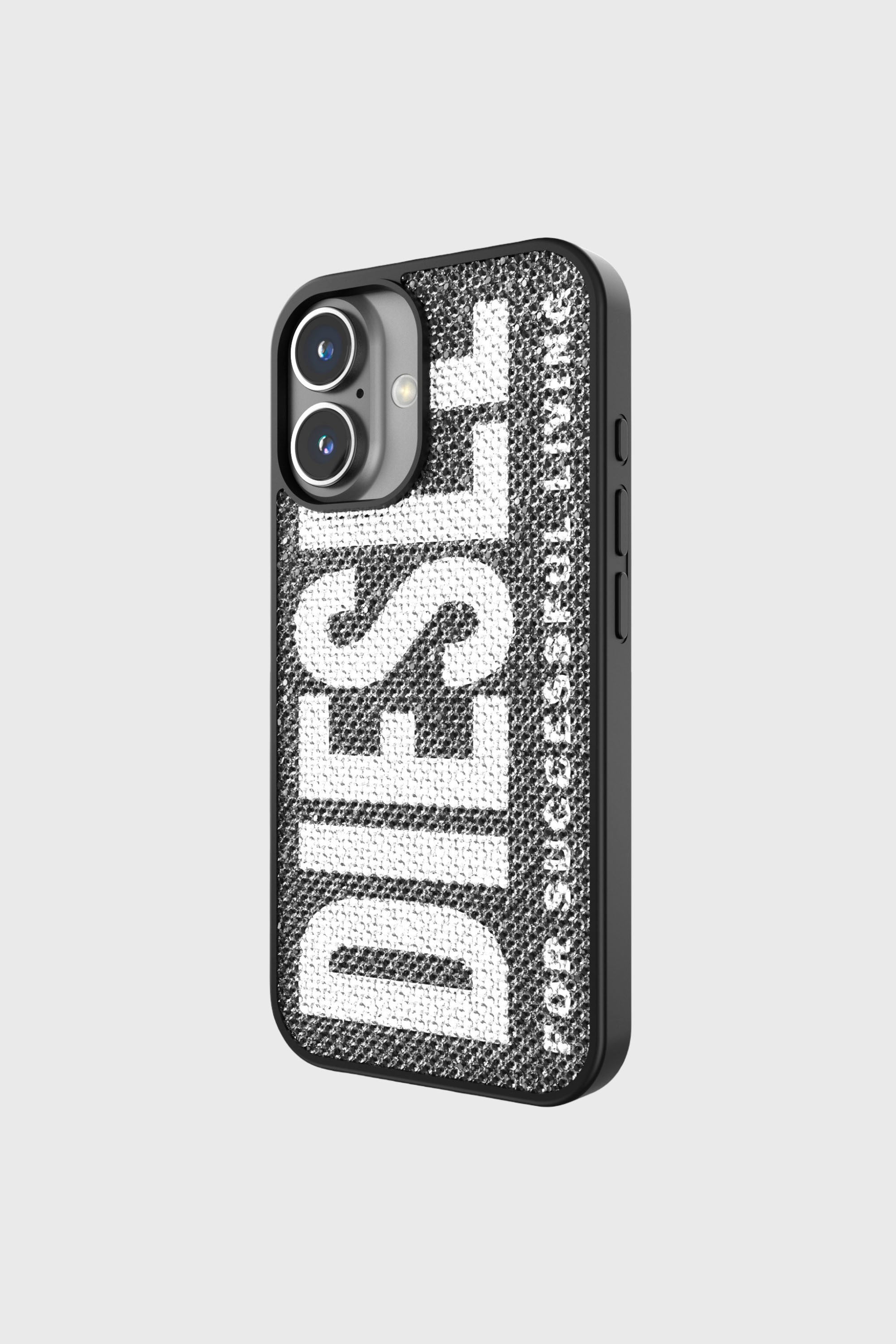 Diesel - 60183 MOULDED CASE, Funda con cristal de Swarovski iP 16 Unisex in Negro - 3