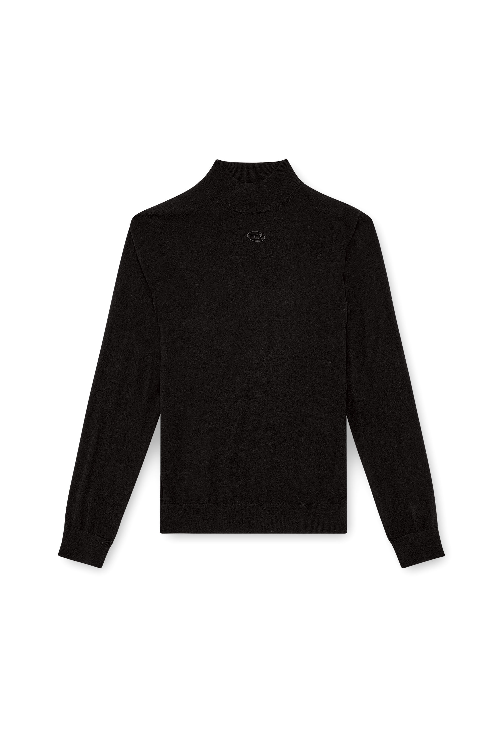 Diesel - K-GIL, Male's Wool turtleneck jumper in Black - 2