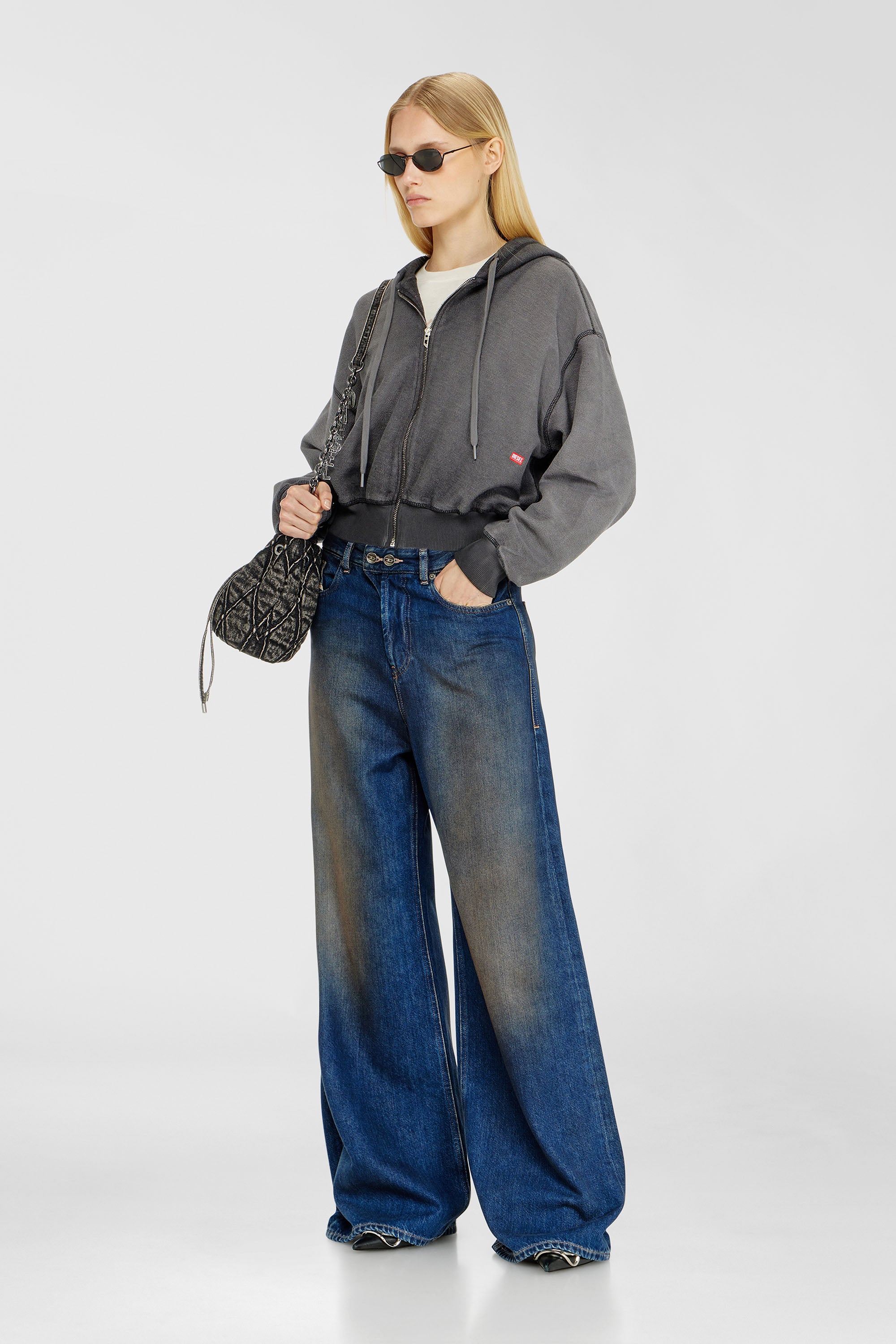 Diesel - Woman's Relaxed Jeans 1996 D-Sire 09P47, Dark Blue - 2