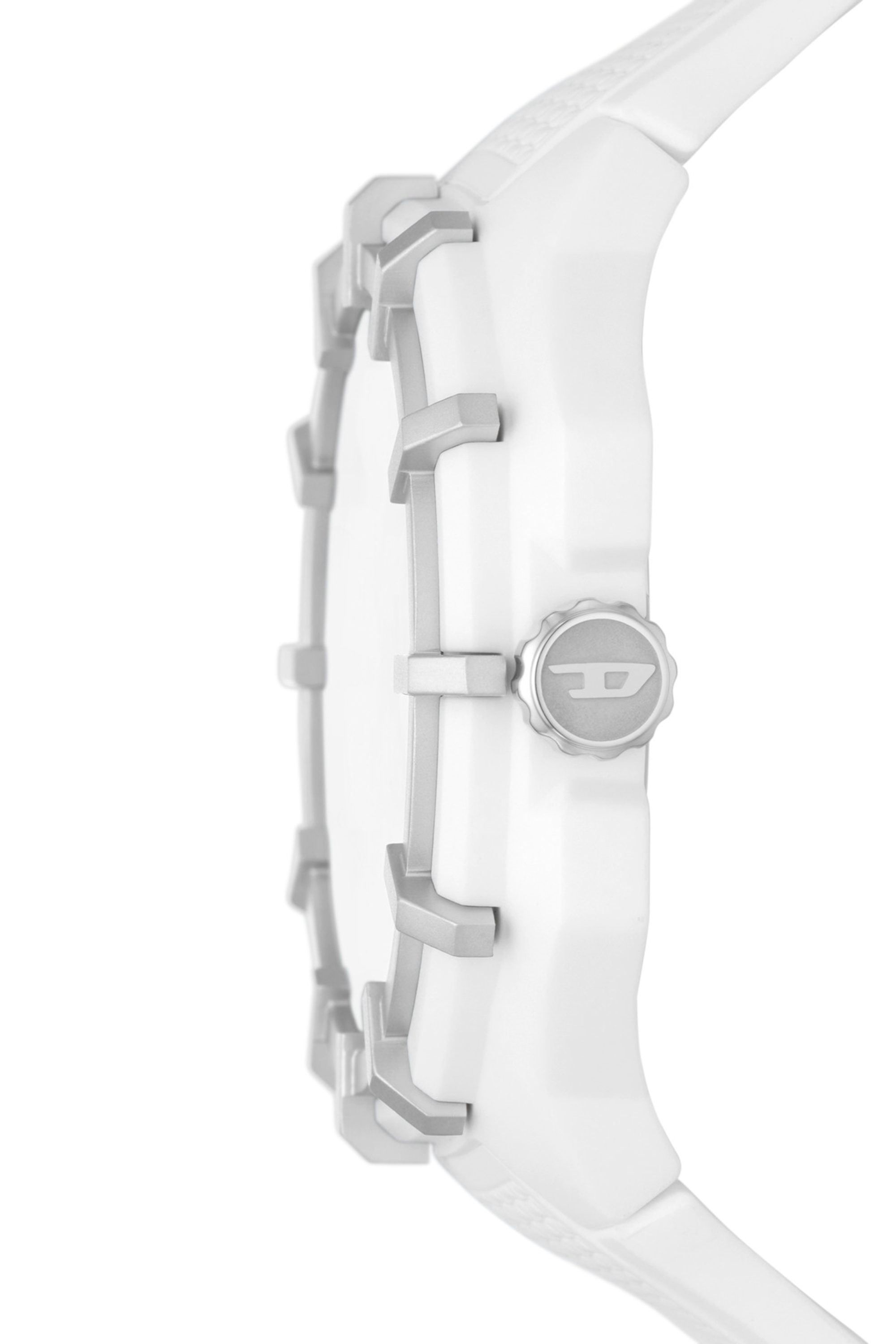 DZ1988 Man: Framed three-hand white silicone watch | Diesel