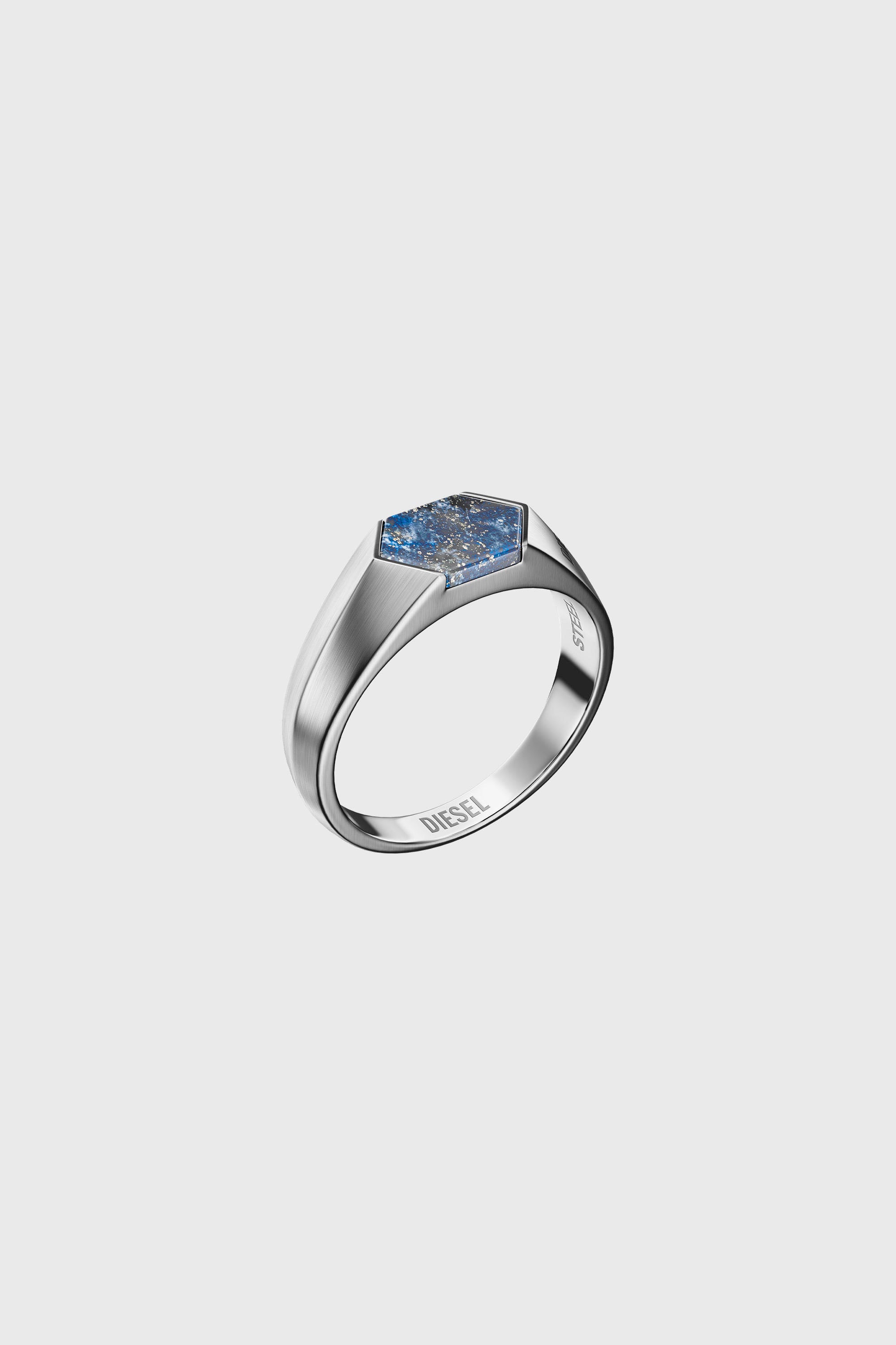 Diesel - DX1712040, Anillo sello de lapisl&aacute;zuli Unisex in Plateado - 1