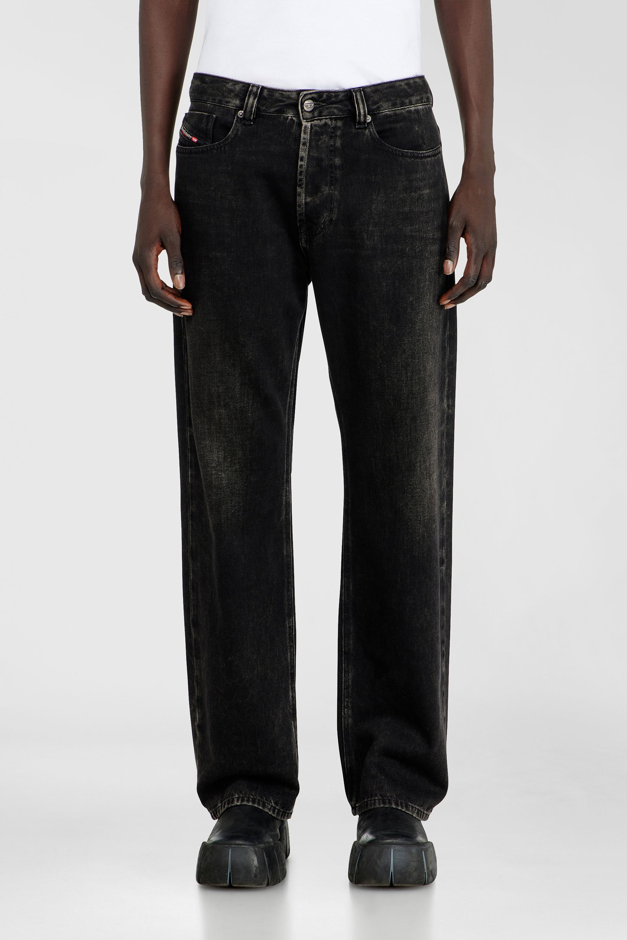 Diesel - Relaxed Jeans 1980 D-Eeper 09J96 Hombre, Negro/Gris oscuro - 4