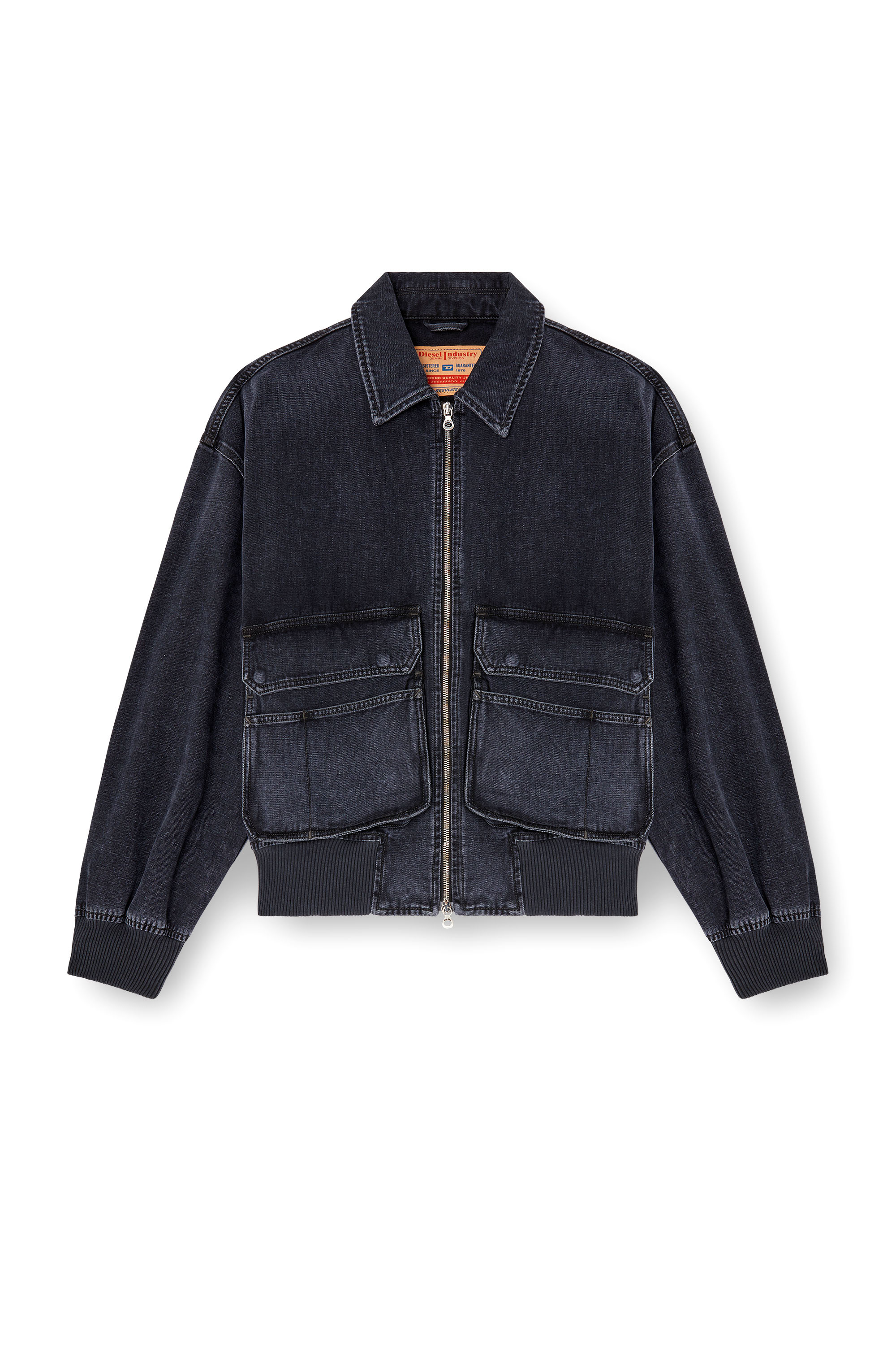Diesel - D-KURZ, Veste en denim tissé batavia Mixte in Noir - 2