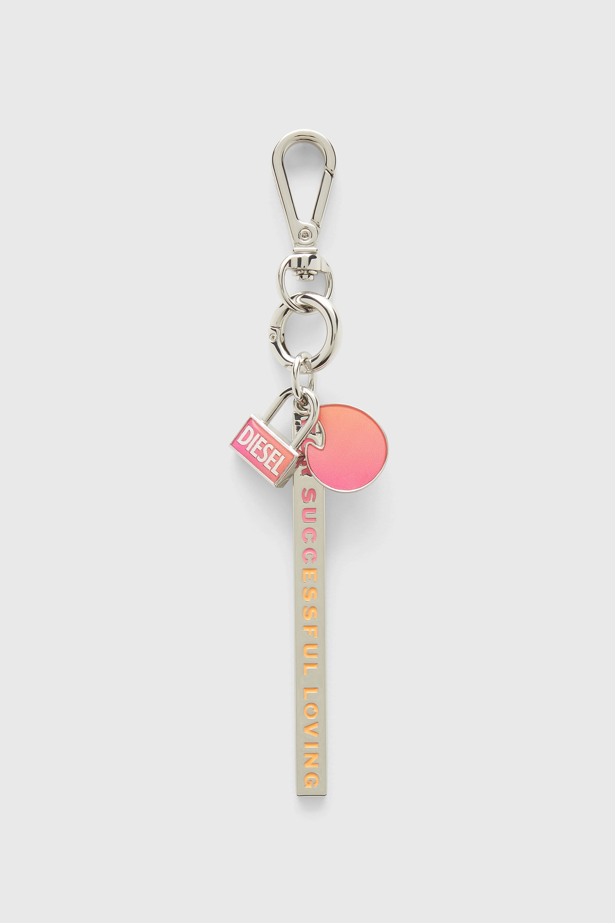 Diesel - TINDER CHARM, Llavero met&aacute;lico con efecto degradado Unisex in Plateado - 1