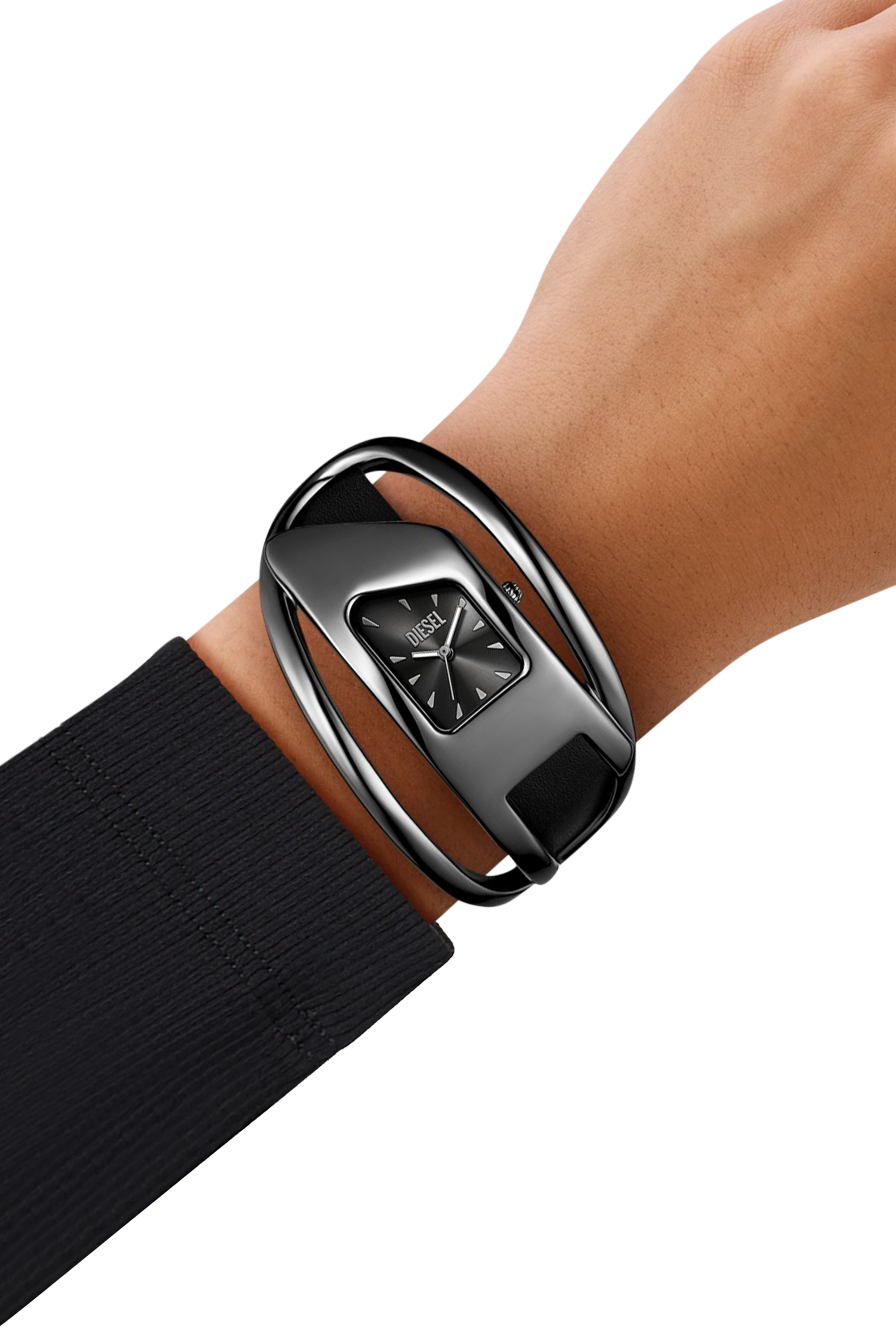 Diesel - DZ5629 WATCH, Reloj Wrap-D de cuero negro Mujer in Negro - 4