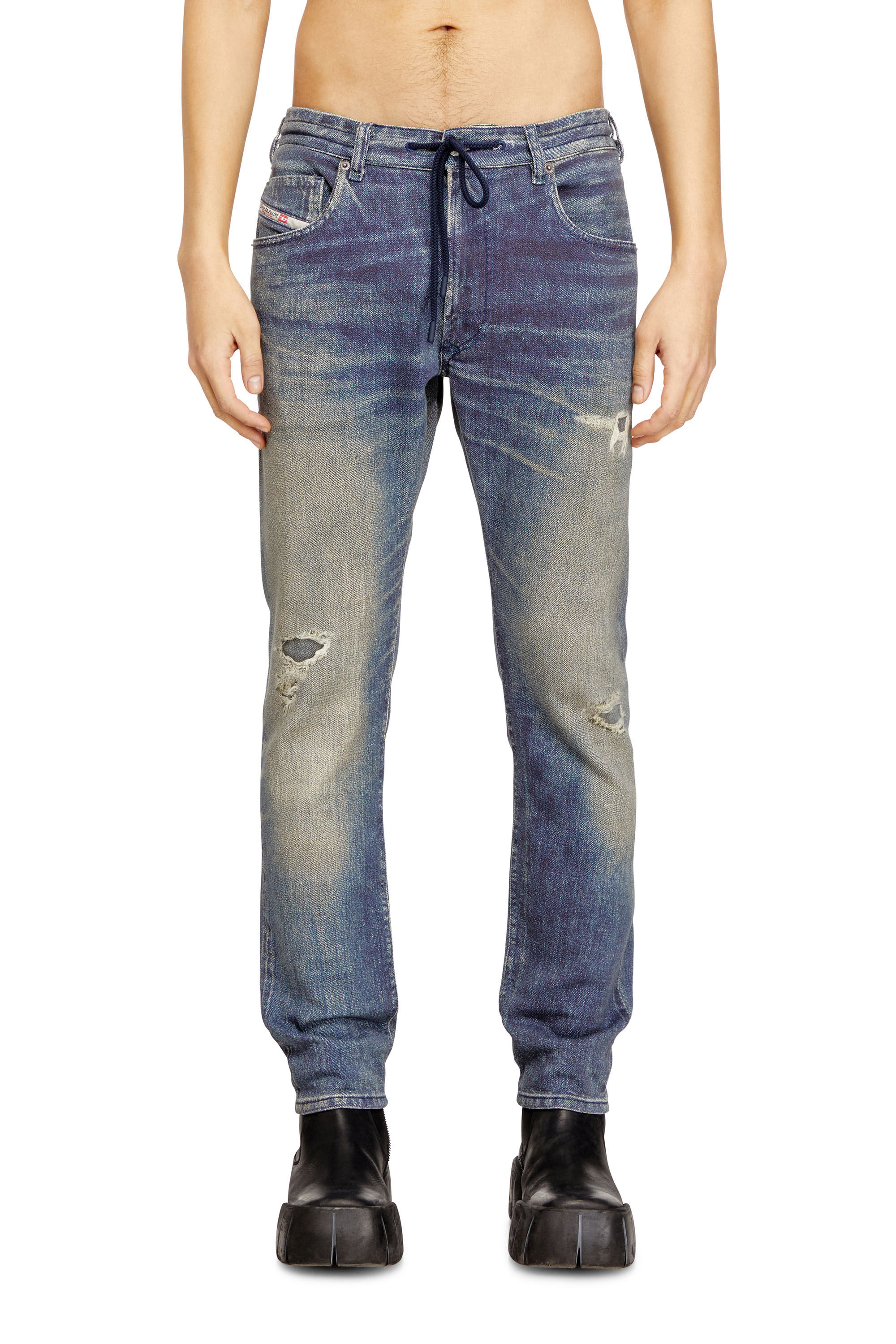 Diesel - Man's Regular 2032 D-Krooley Joggjeans® 068UT, Medium blue - 1
