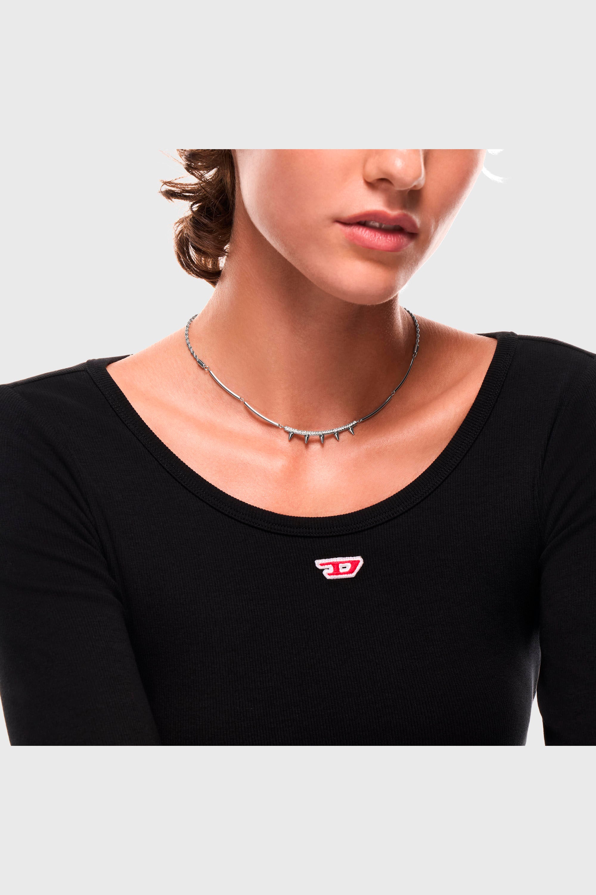 Diesel - DX1724040, Collar de cadena de acero inoxidable Unisex in Plateado - 4